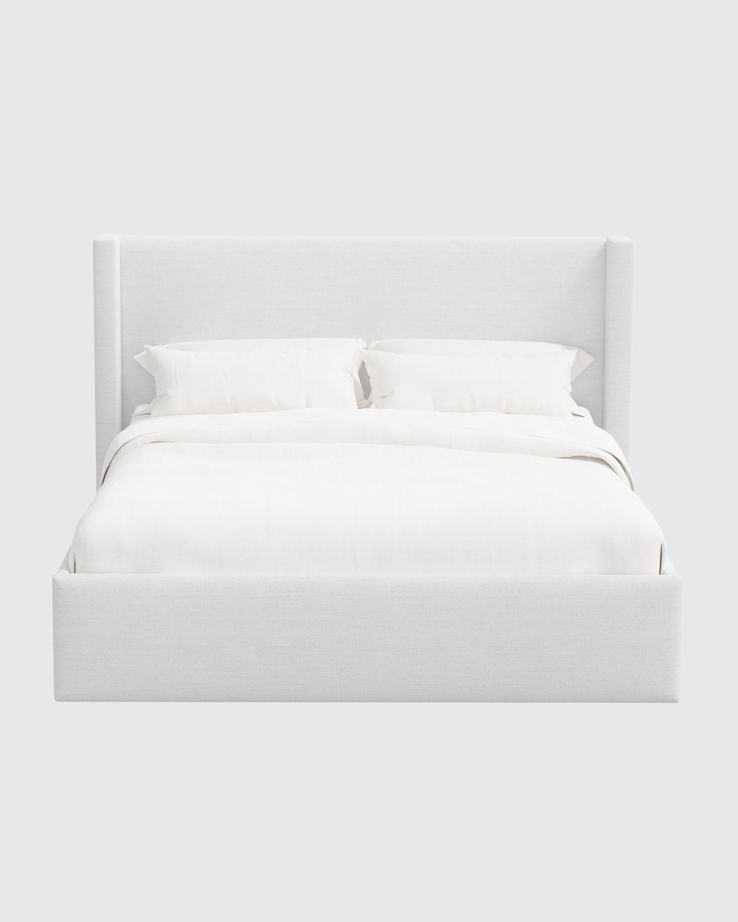 100% Linen Wingback Bed