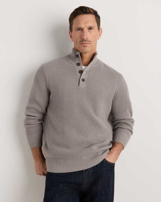 Mongolian Cashmere Waffle Sweatshirt