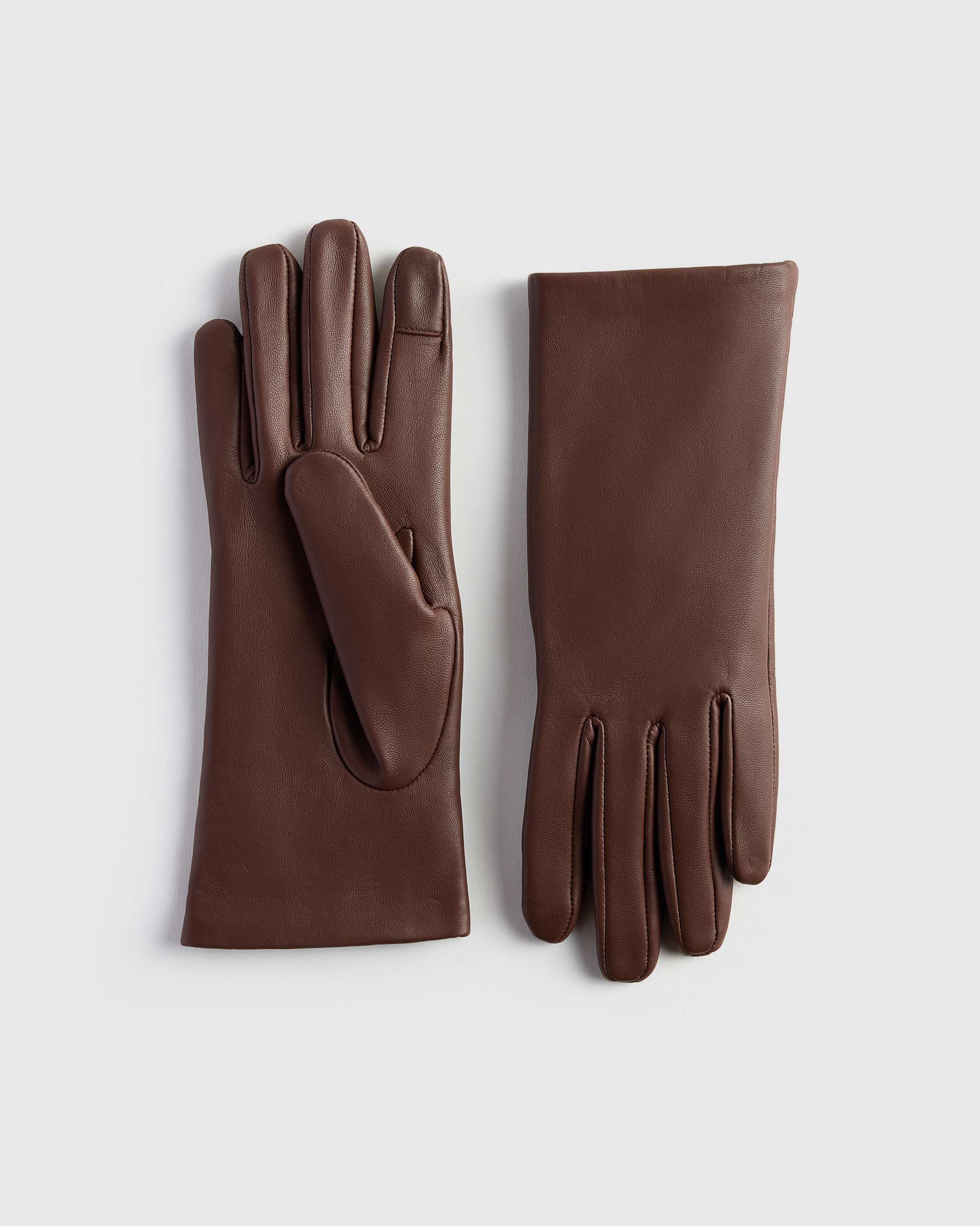 Chocolate Silk Lined Leather Glove