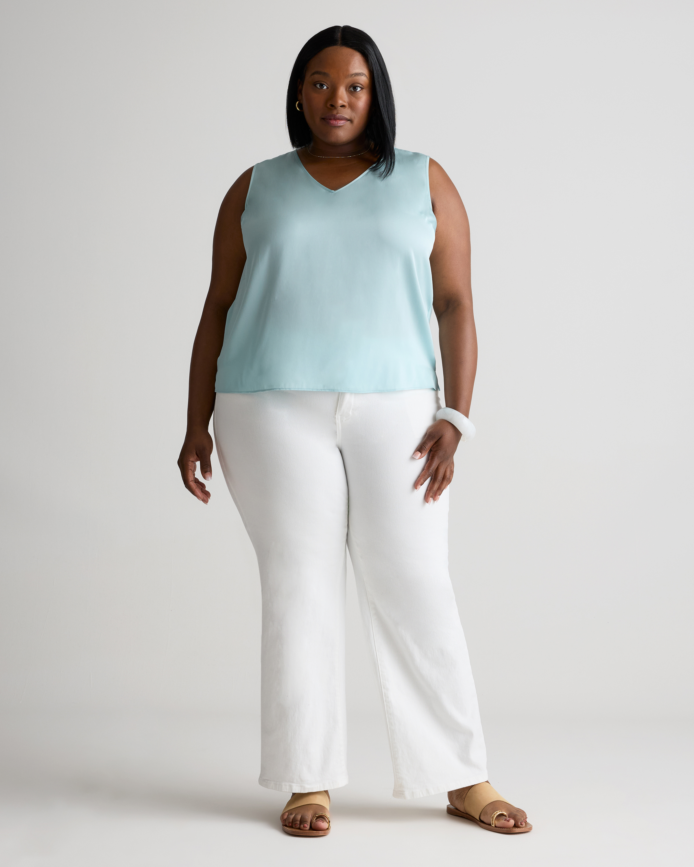plus size satin tank tops