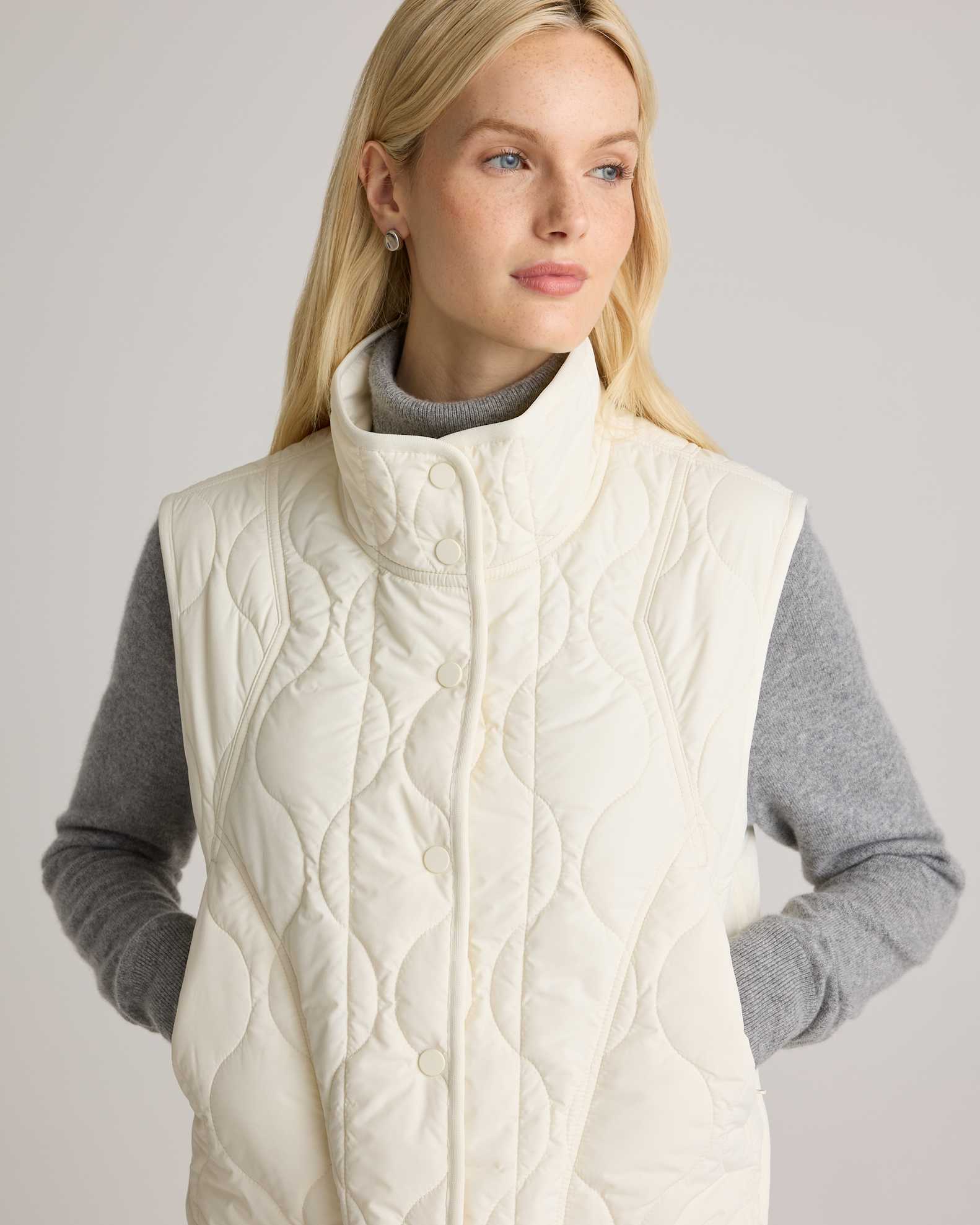 Featherless Quilted Puffer Vest - Main Image