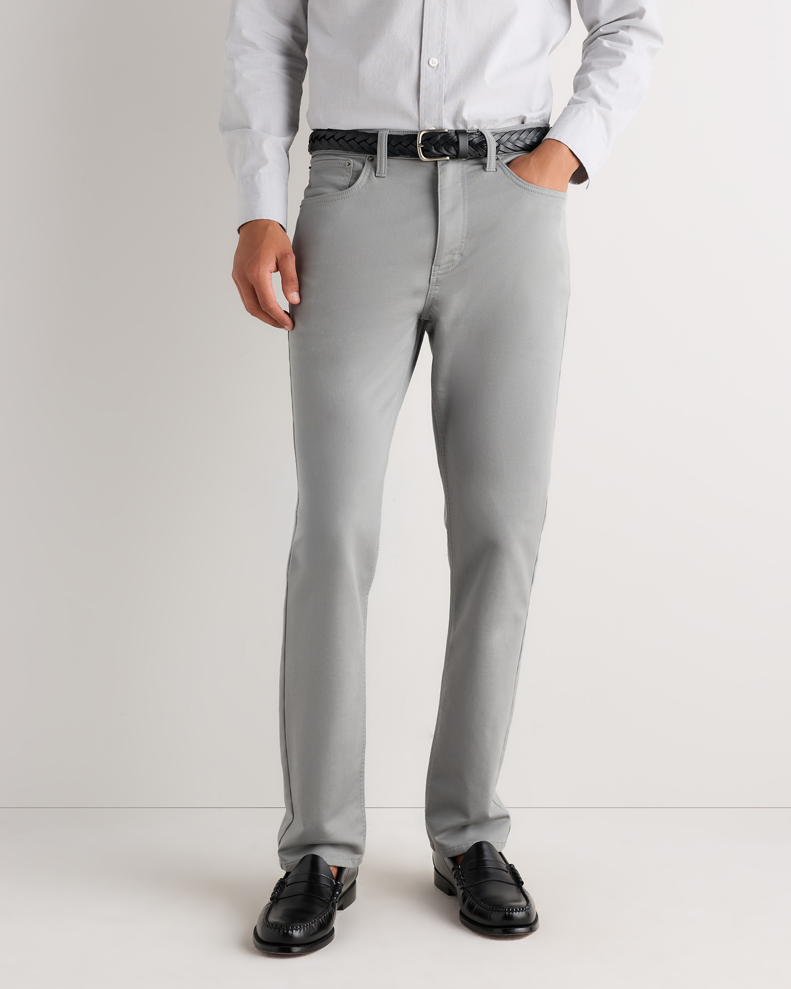 Monument Grey Comfort Stretch Traveler 5-Pocket Pants - Slim