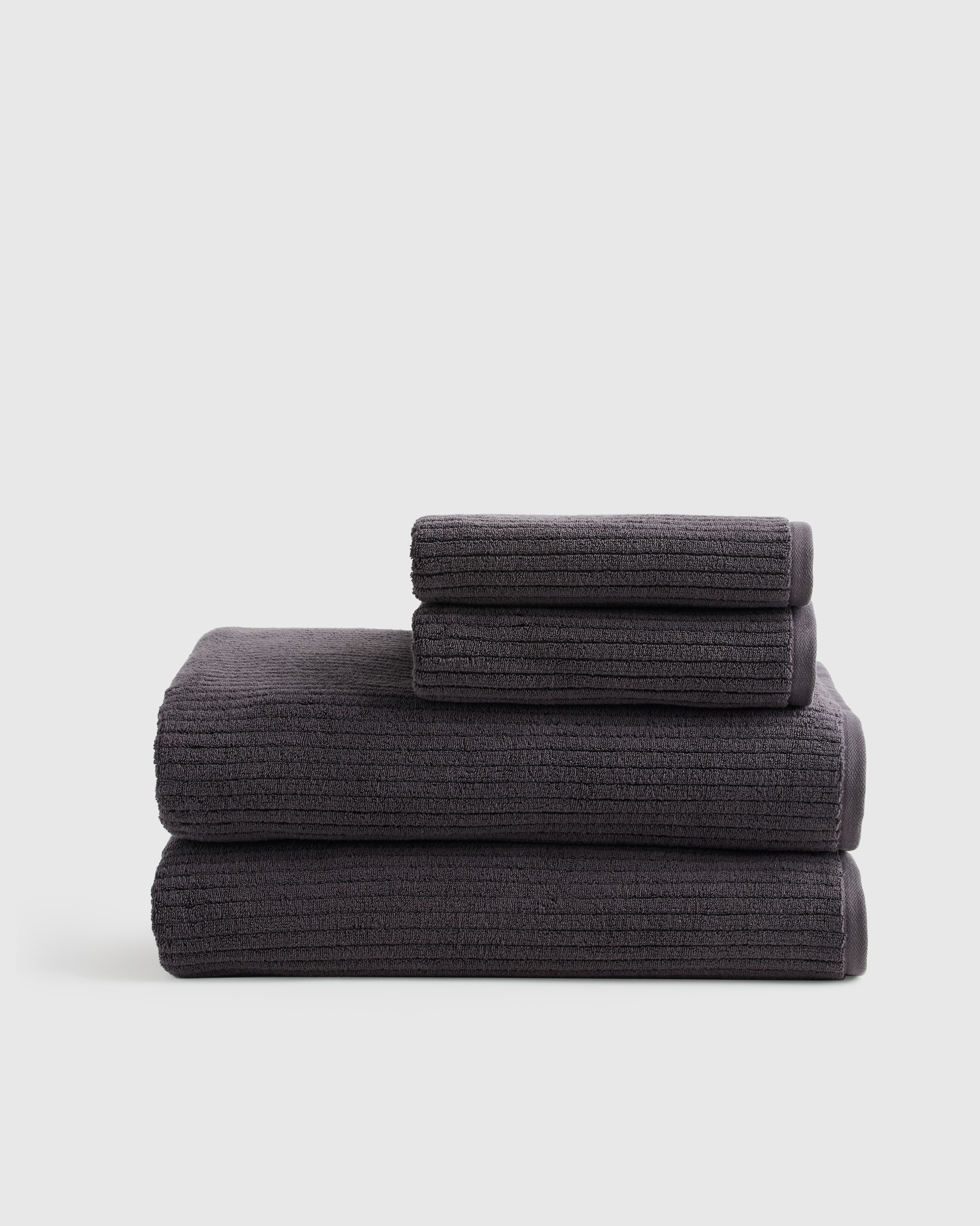 Ribbed Organic Turkish Cotton Bath Sheet Bundle (4 pieces)