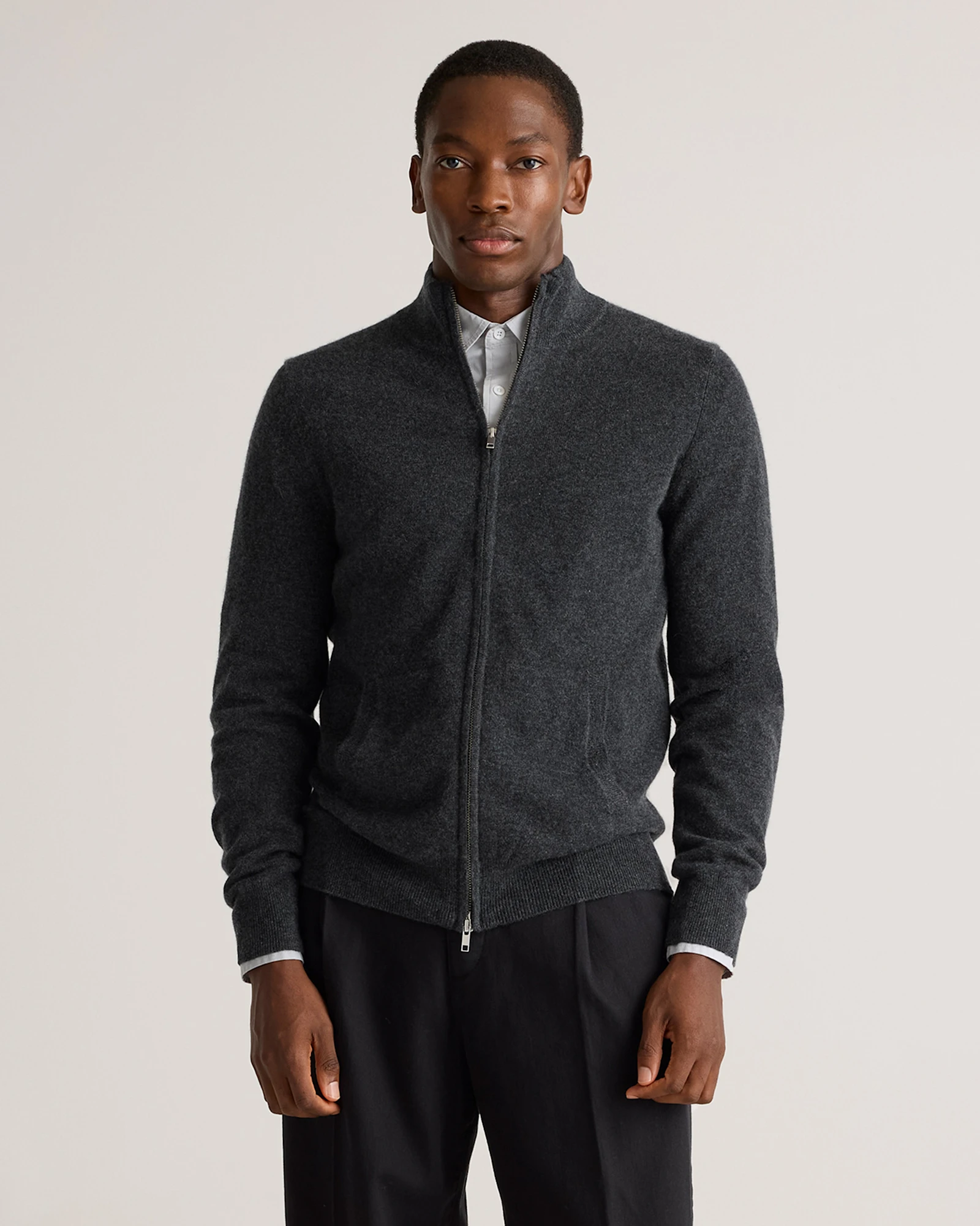 Mongolian Cashmere Full Zip Sweater