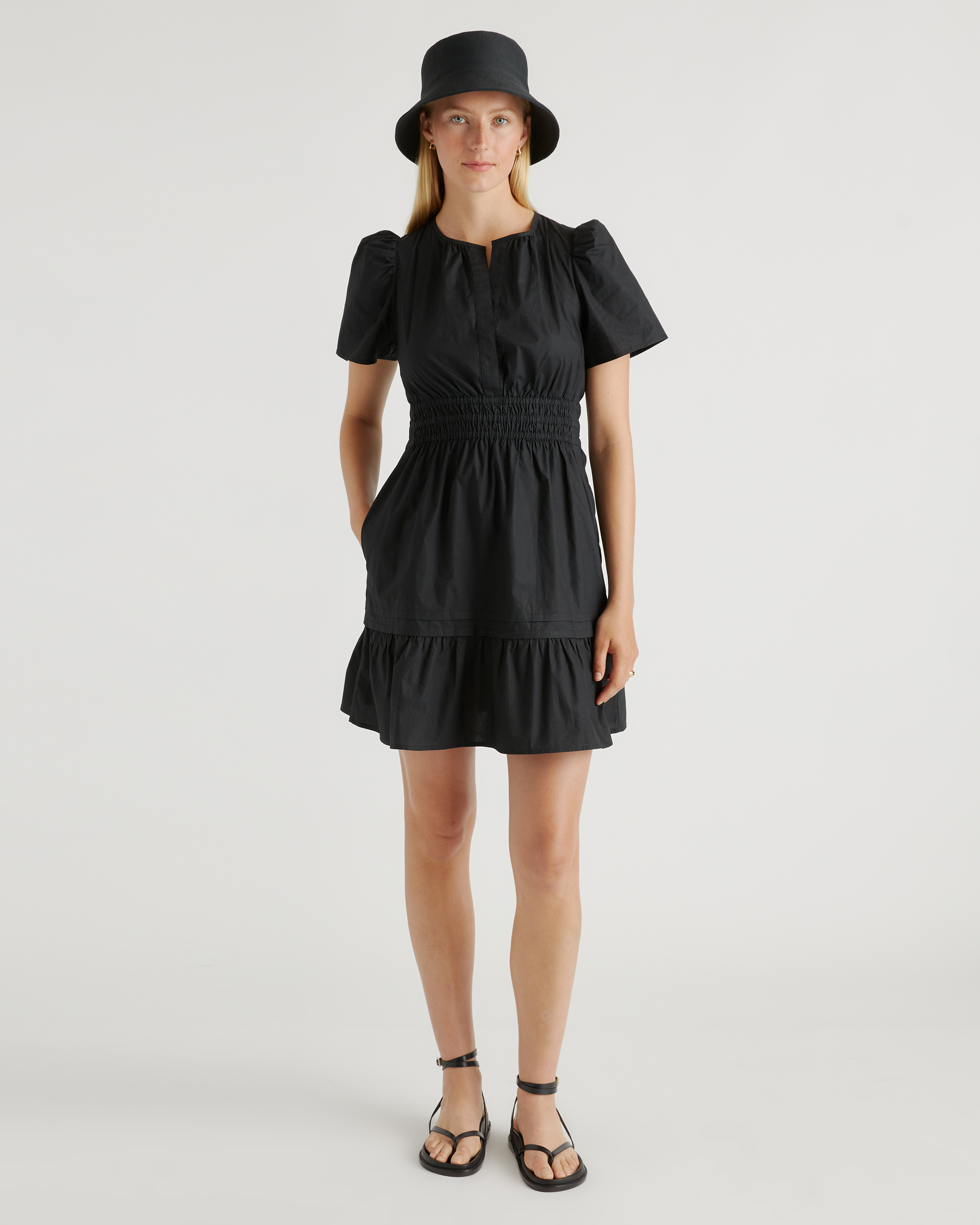 N°21 Black Cotton Short Dress With Pockets N°21 Black Cotton Short Dress With Pockets Mini | THE LIST