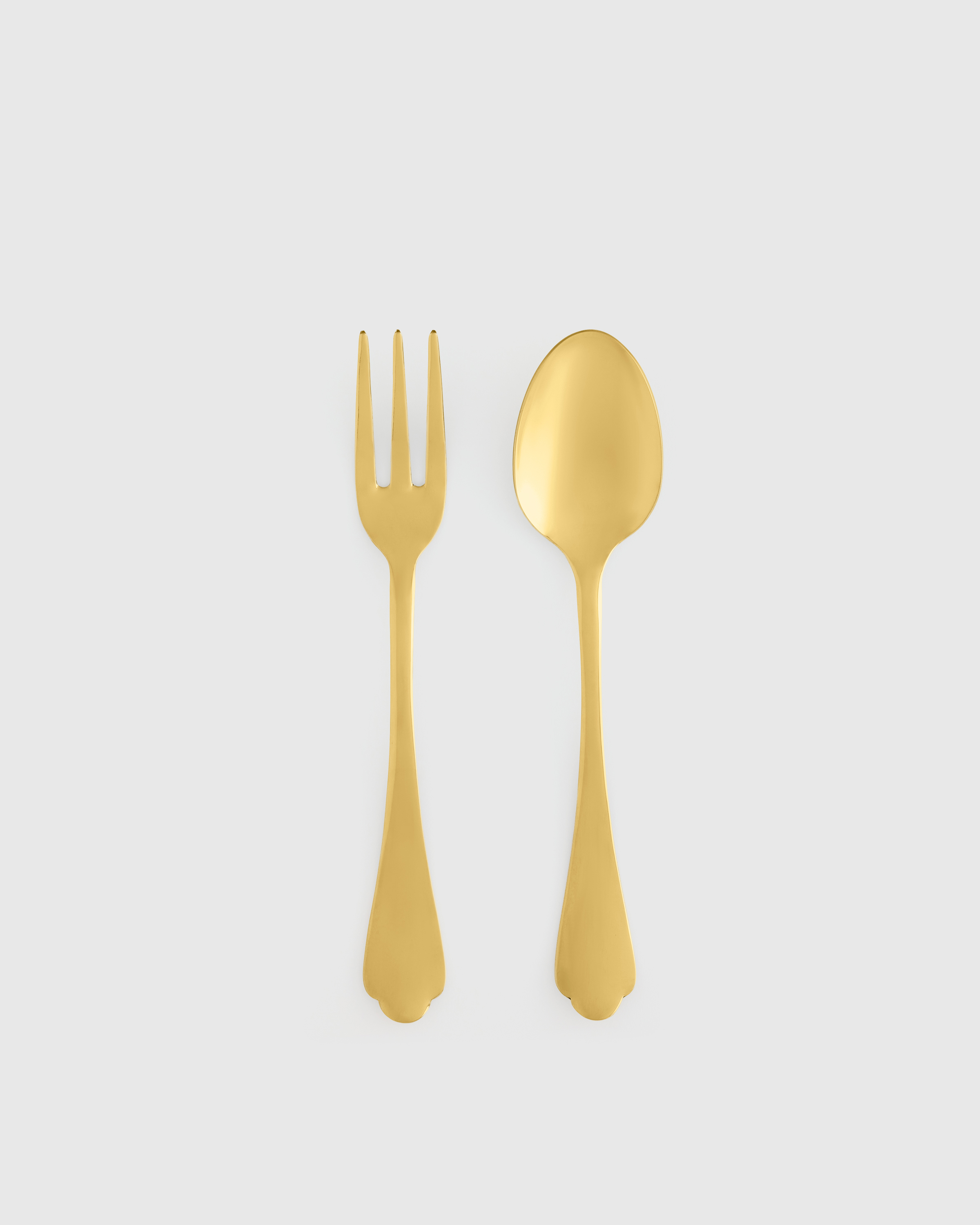 Polished Gold Dolce Vita 2-Pc Serving Utensil Set by Mepra