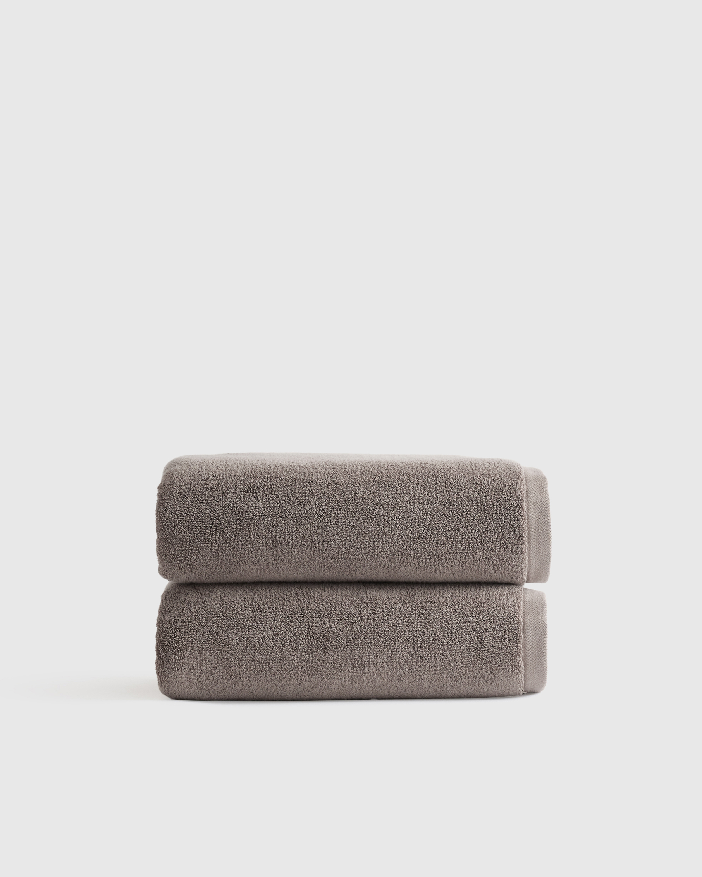 Heather Brown Plush Organic Turkish Cotton Bath Towel (Set of 2)