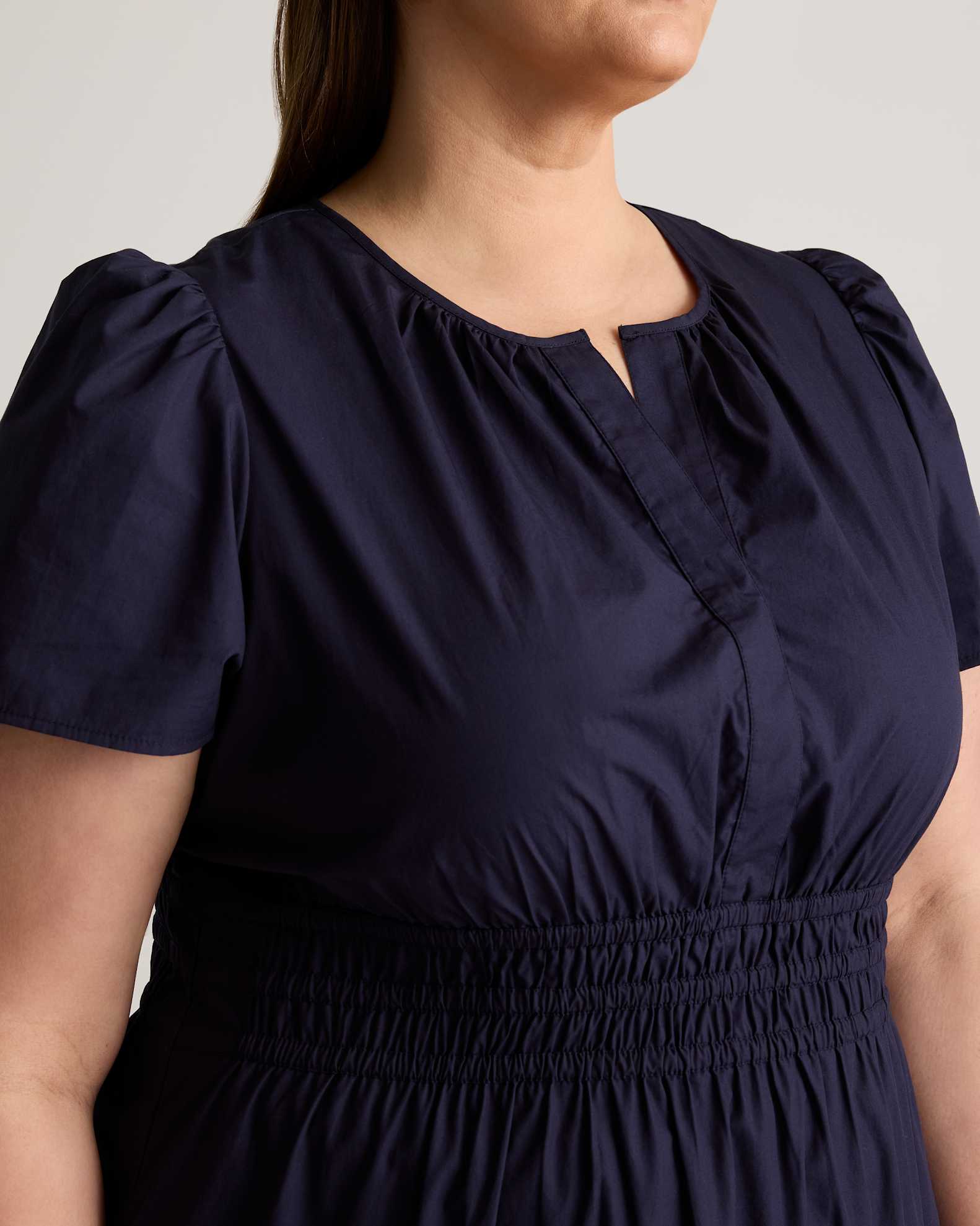 Women's Poplin Tiered Maxi Dress in Navy, Size 3X, Organic Cotton by Quince Women's Poplin Tiered Maxi Dress in Navy, Size 3X, Organic Cotton by Quince