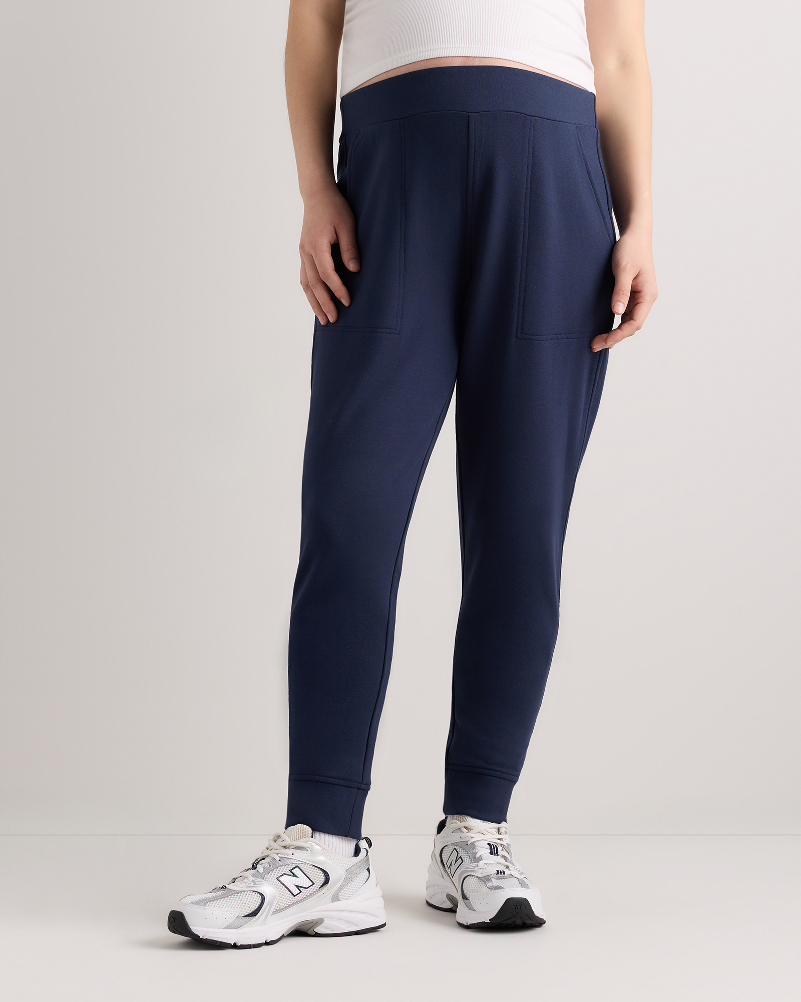Navy SuperSoft Fleece Maternity Joggers