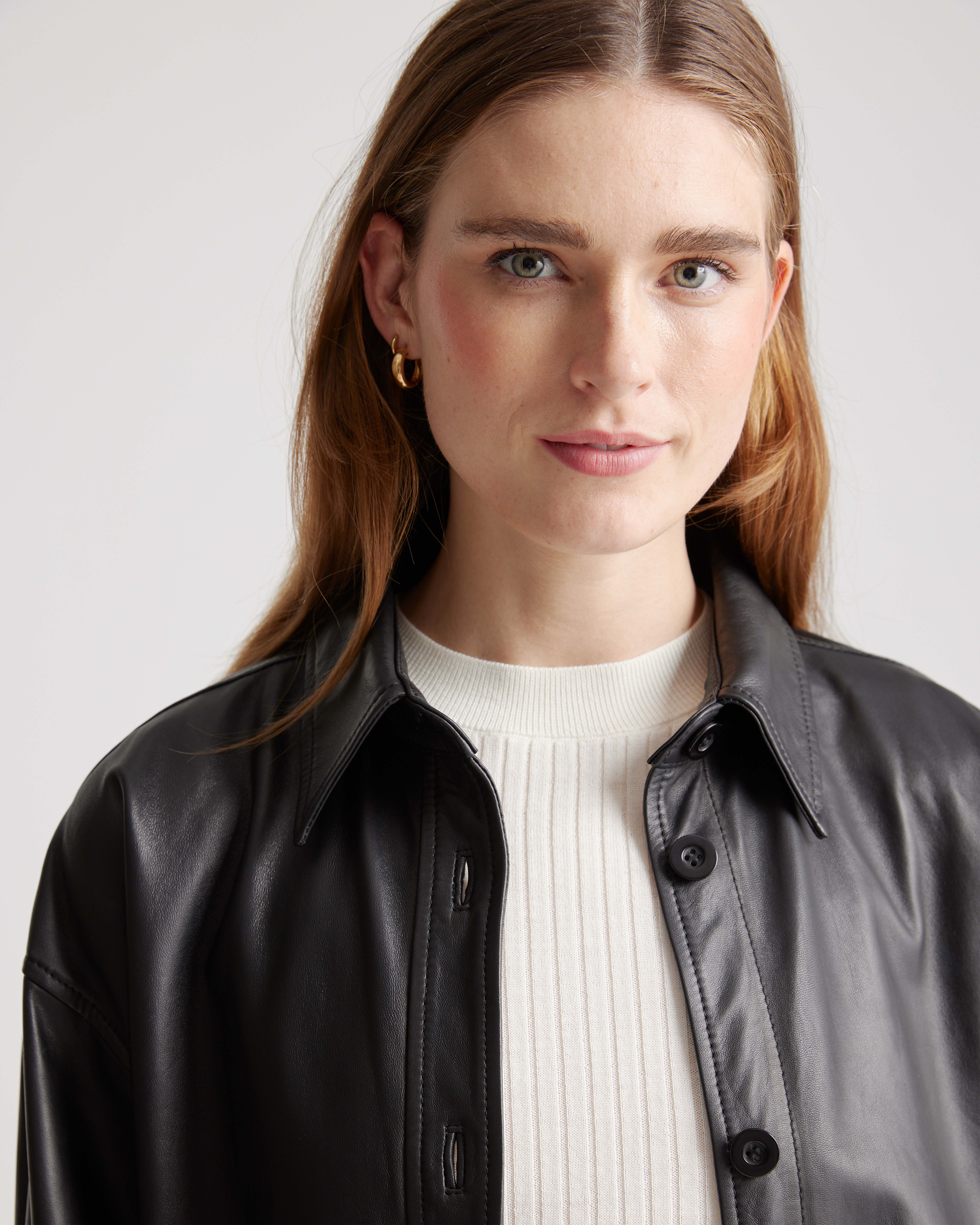 ジャケット・アウター IRENE 23AW Silky Leather Shirt Jacket 36 100% Leather Shirt Jacket