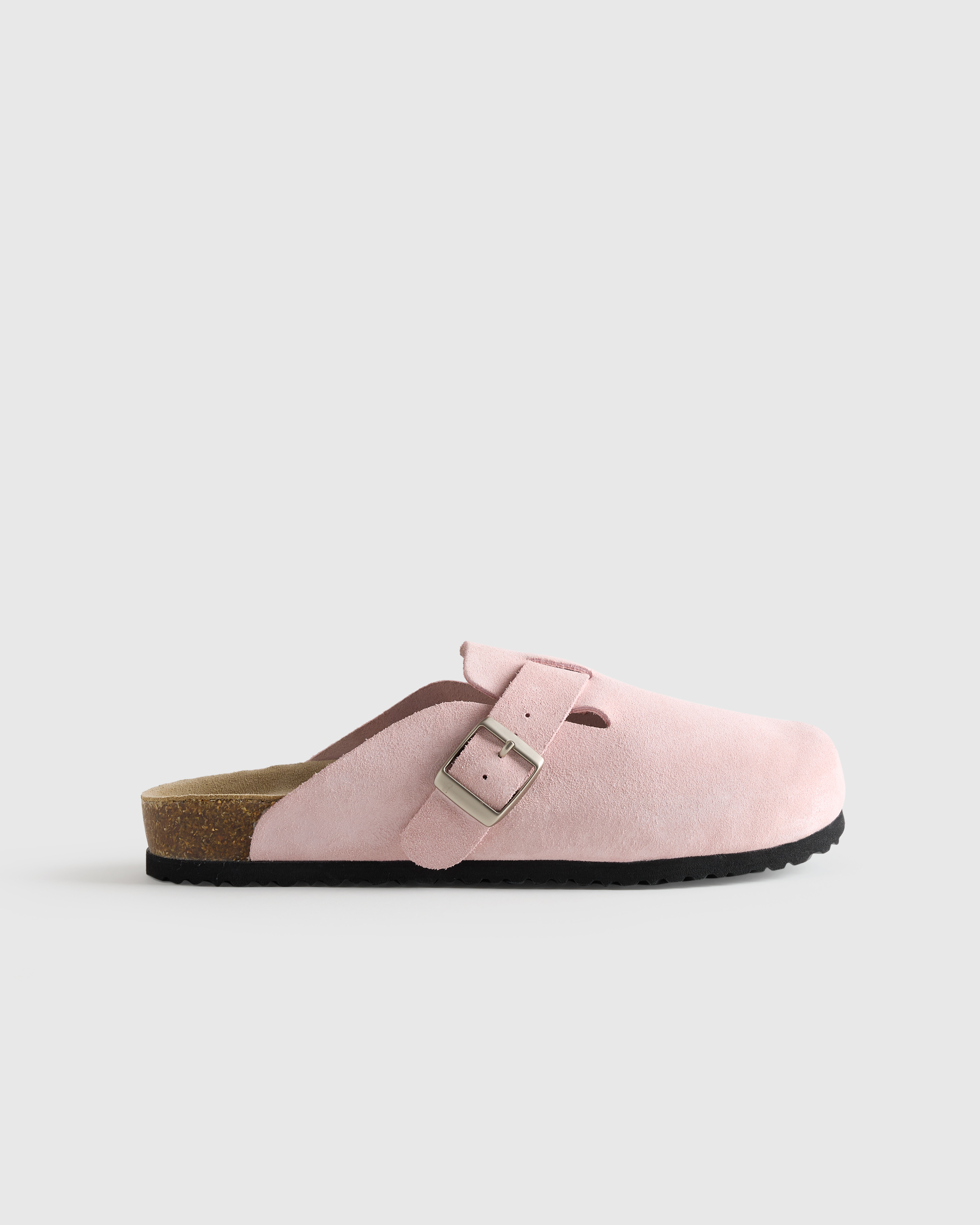 Shell Pink Water Repellent Suede Clog Mule