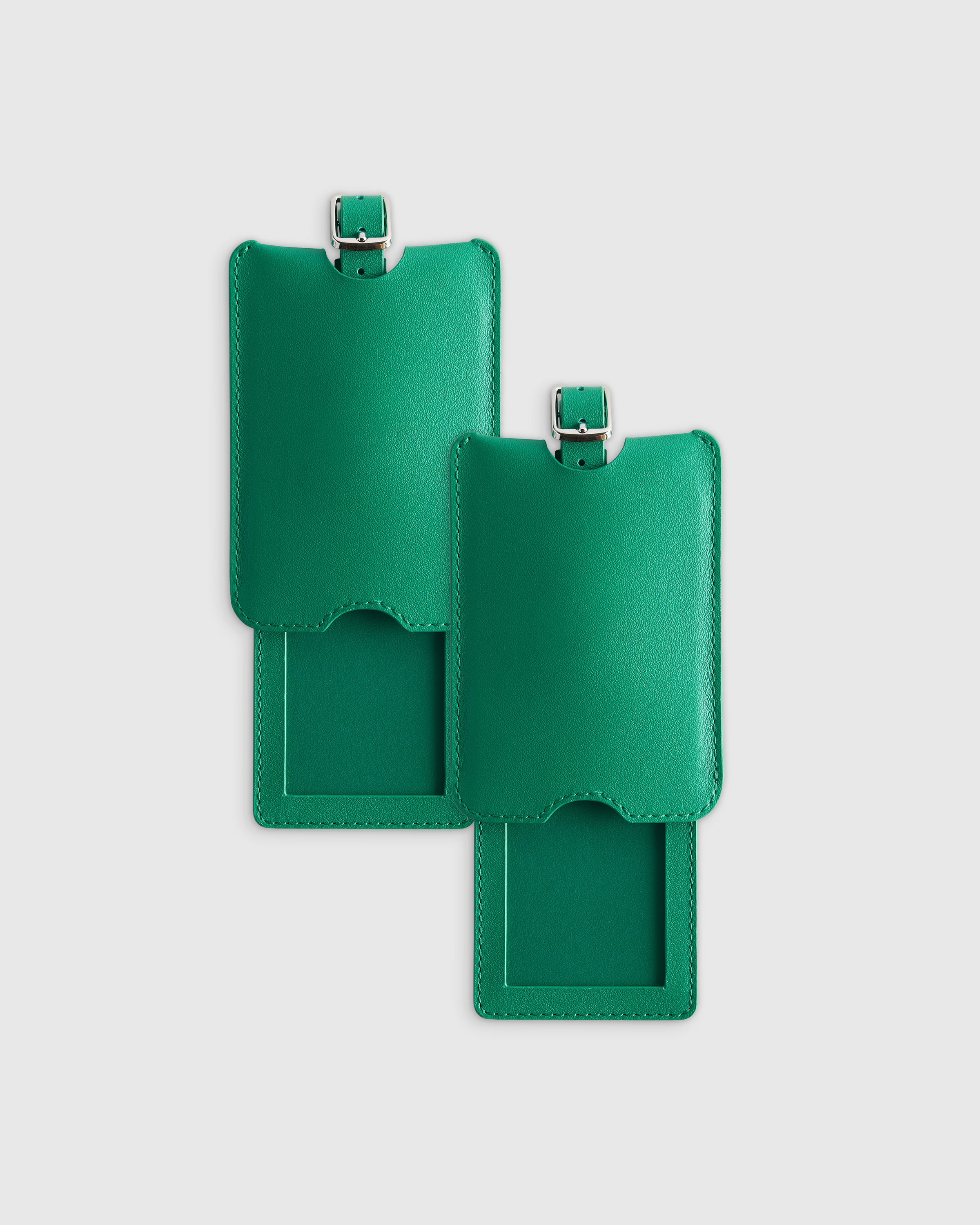 Nappa Leather Luggage Tag (2-Pack) - Kelly Green