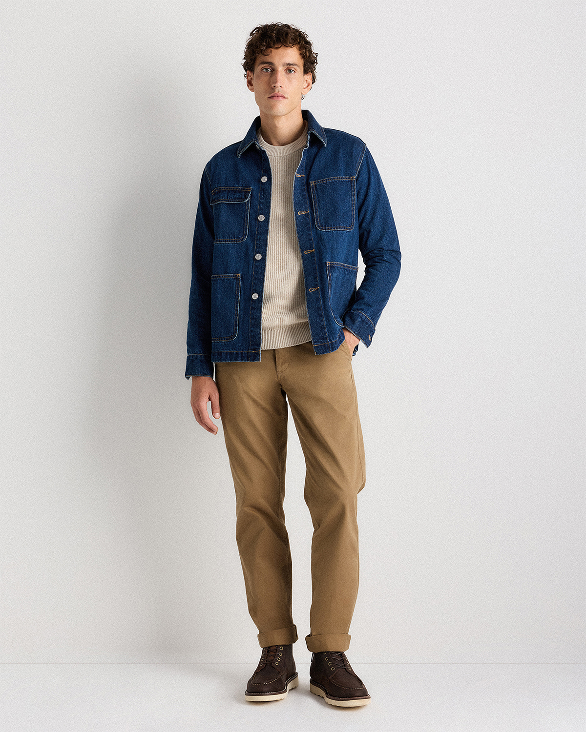 100% Organic Cotton Denim Chore Jacket