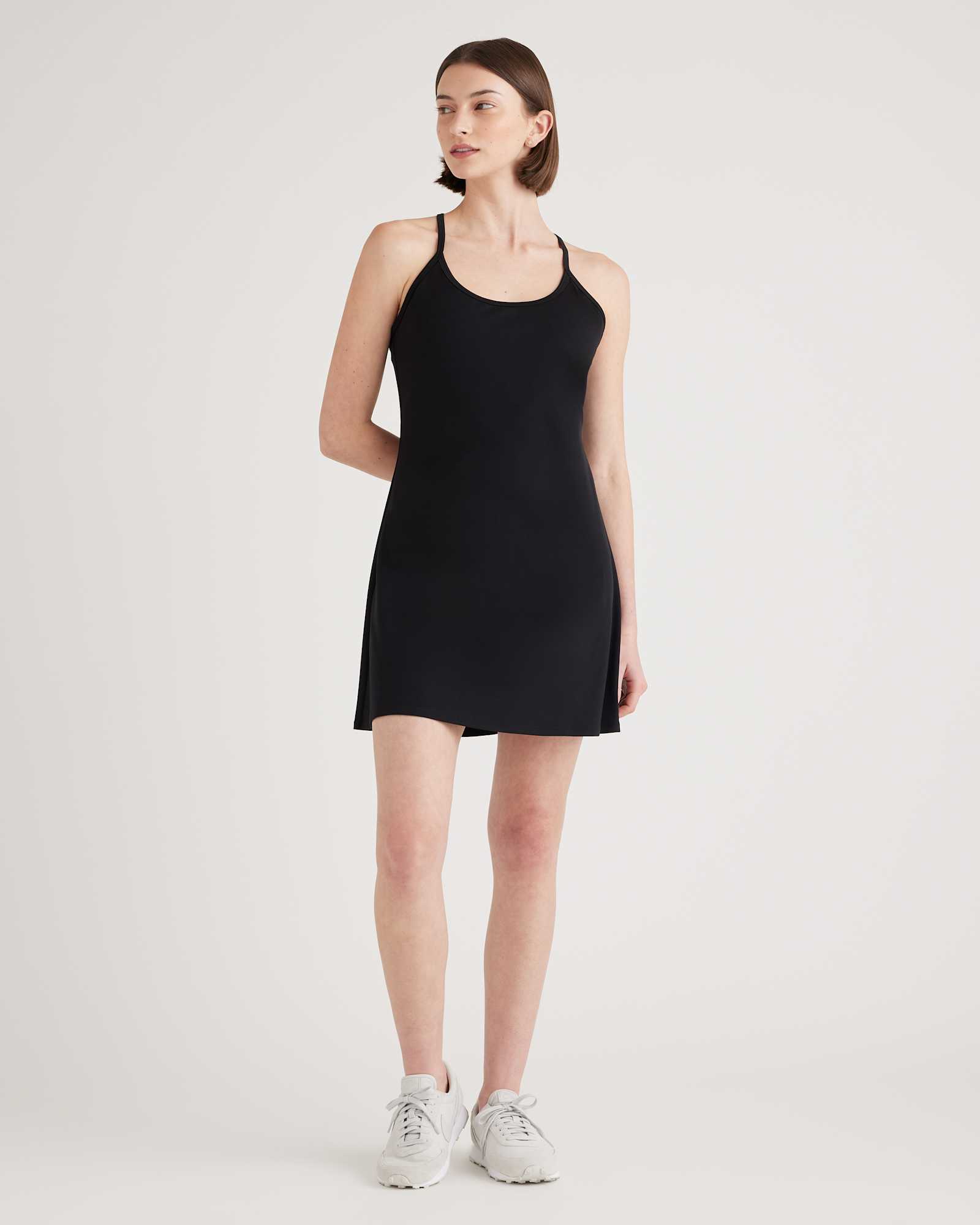 Women's Ultra-Form Active Dress in Black, Size Small, Nylon/Spandex by Quince Women's Ultra-Form Active Dress in Black, Size Small, Nylon/Spandex by Quince