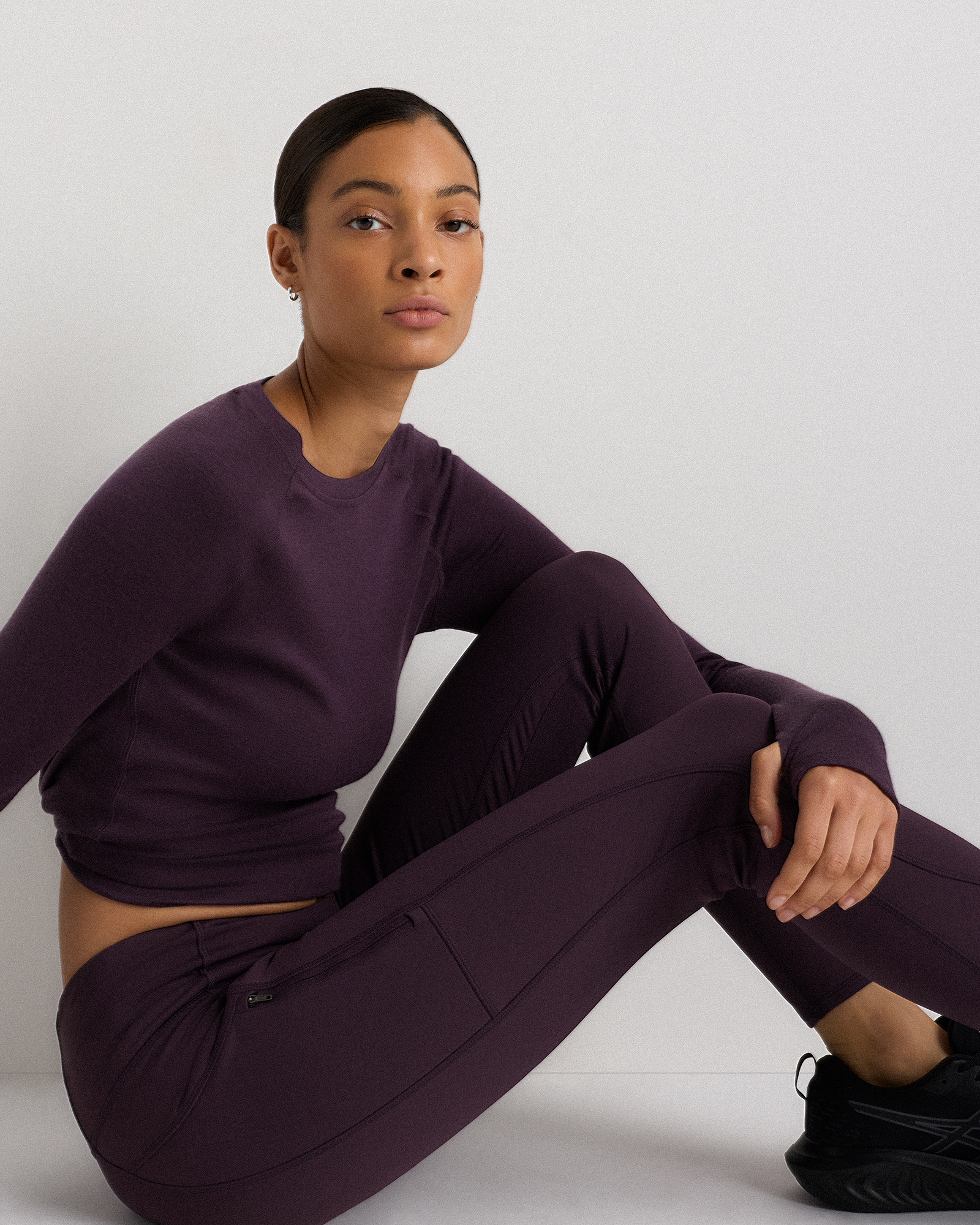 Whistler High-Rise Pocket Thermal Legging in Deep Orchid Purple