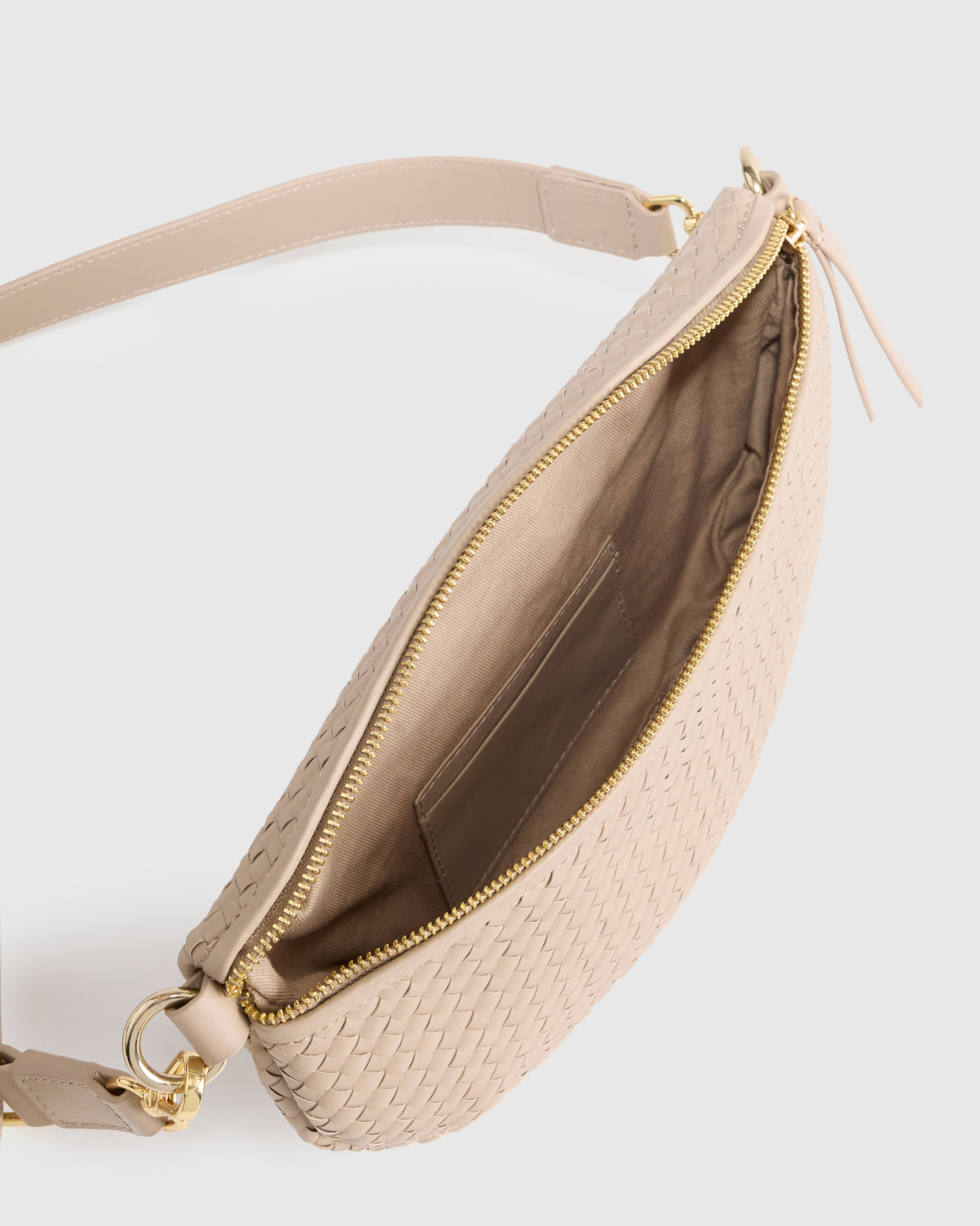 Italian Leather Handwoven Sling Bag