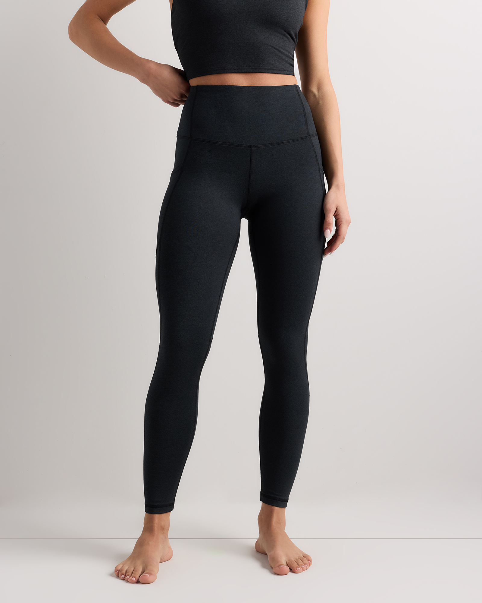 Heather Black Ultra-Soft High-Rise Pocket Legging