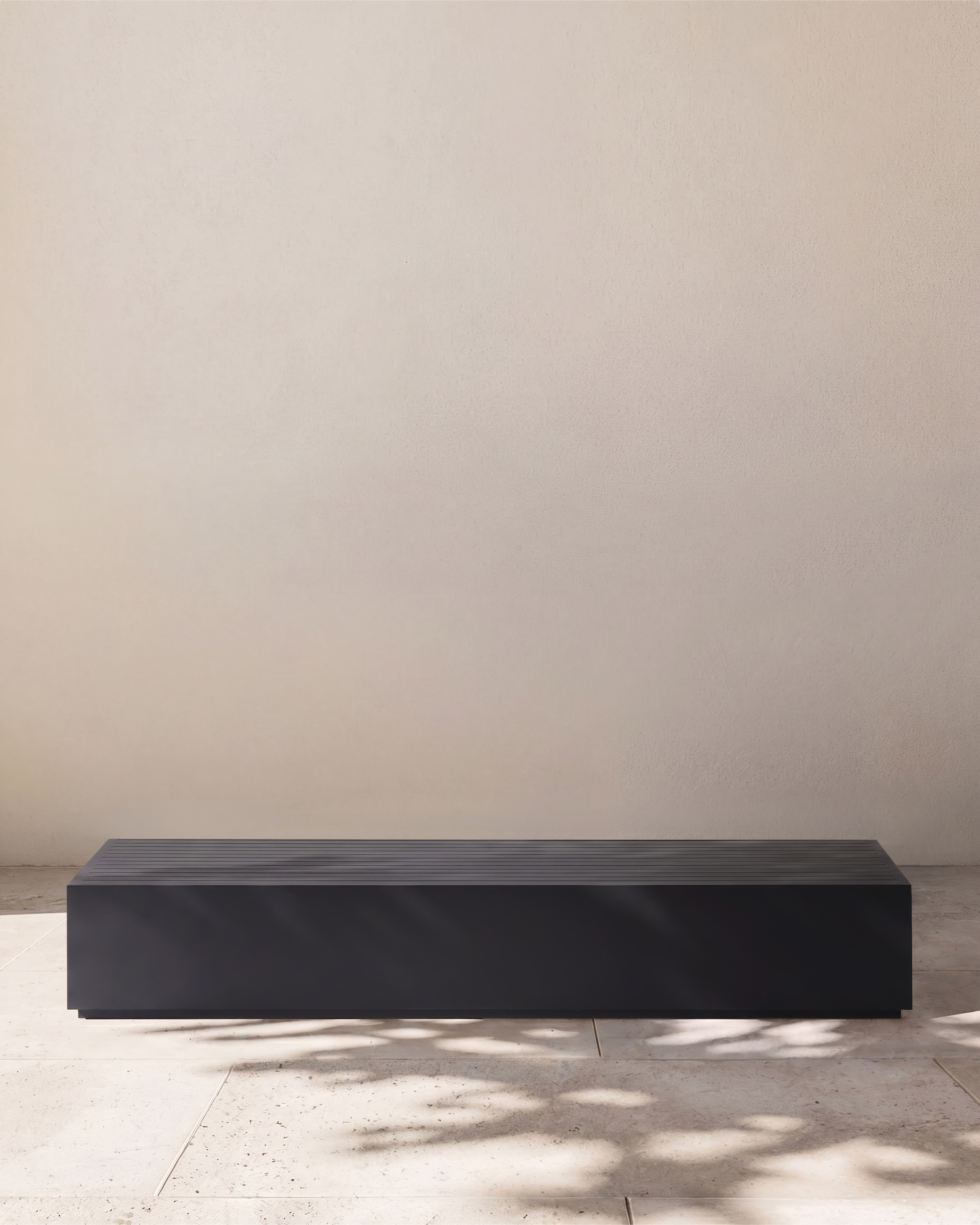 Dark Charcoal Powder-Coated Aluminum Outdoor Coffee Table