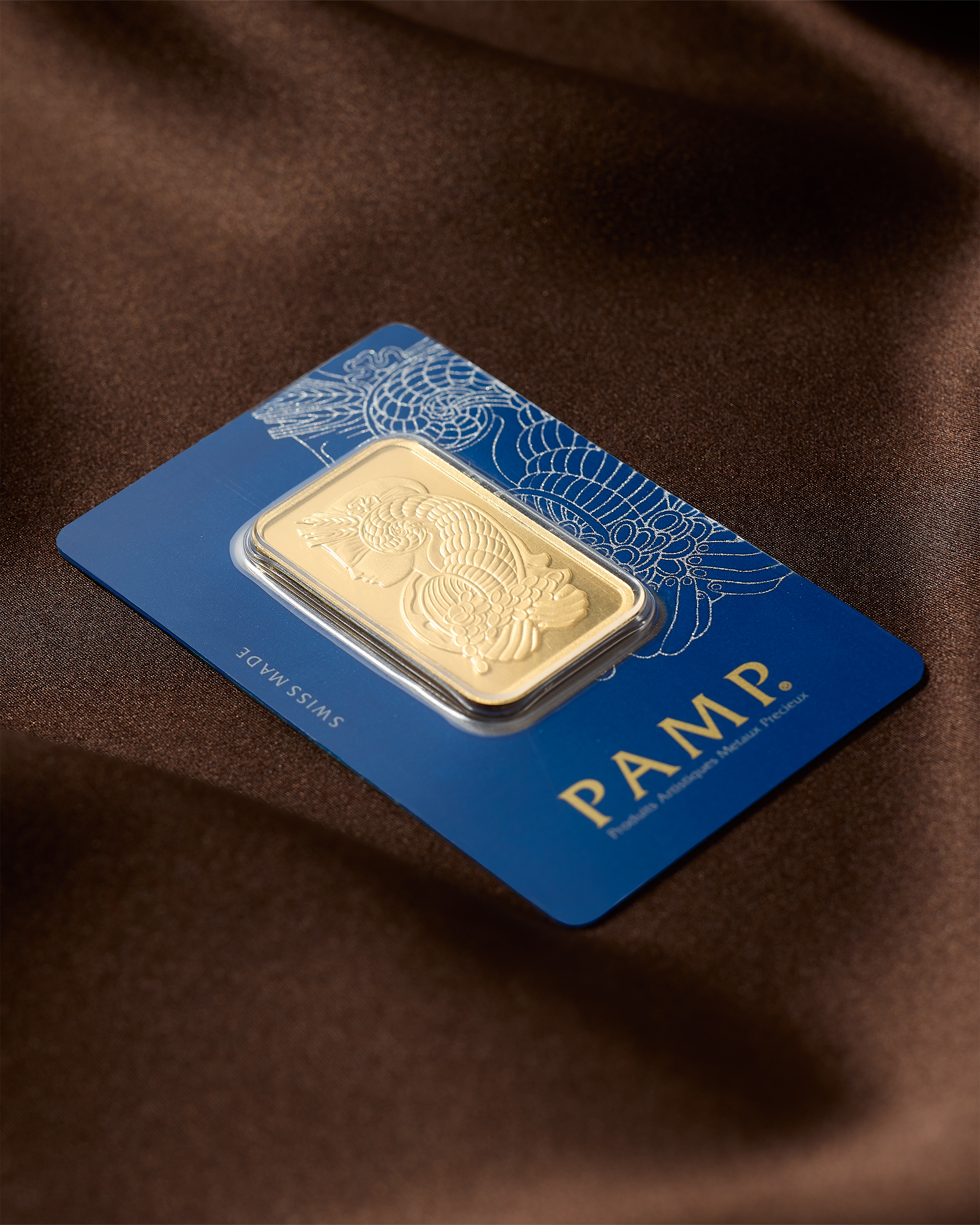 1 oz Gold Bar PAMP Lady Fortuna Veriscan (In Assay) in Gold