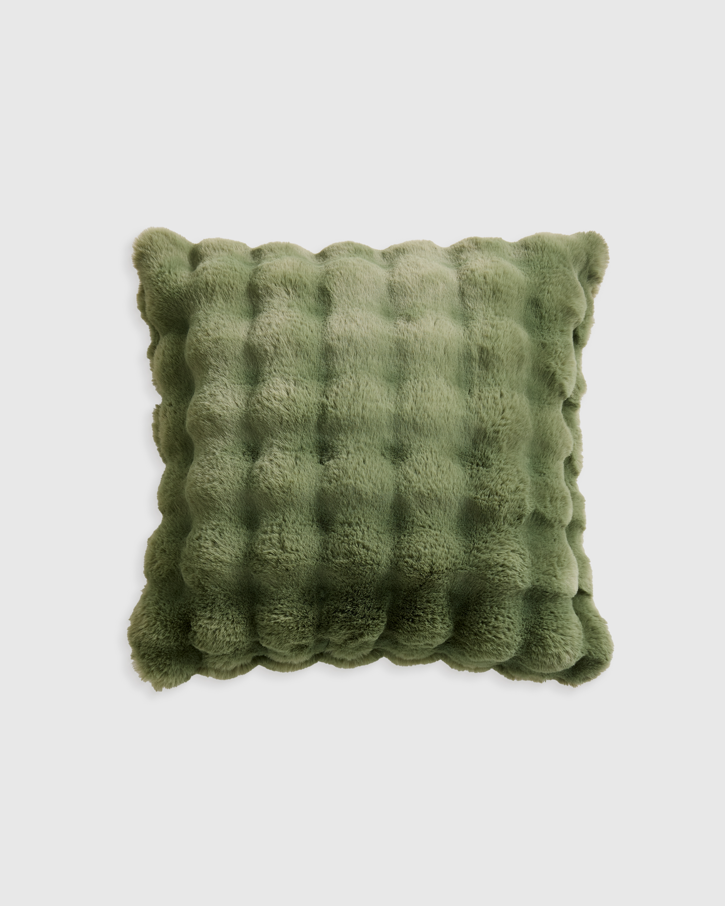 Forest Ruched Faux Fur Pillow Cover