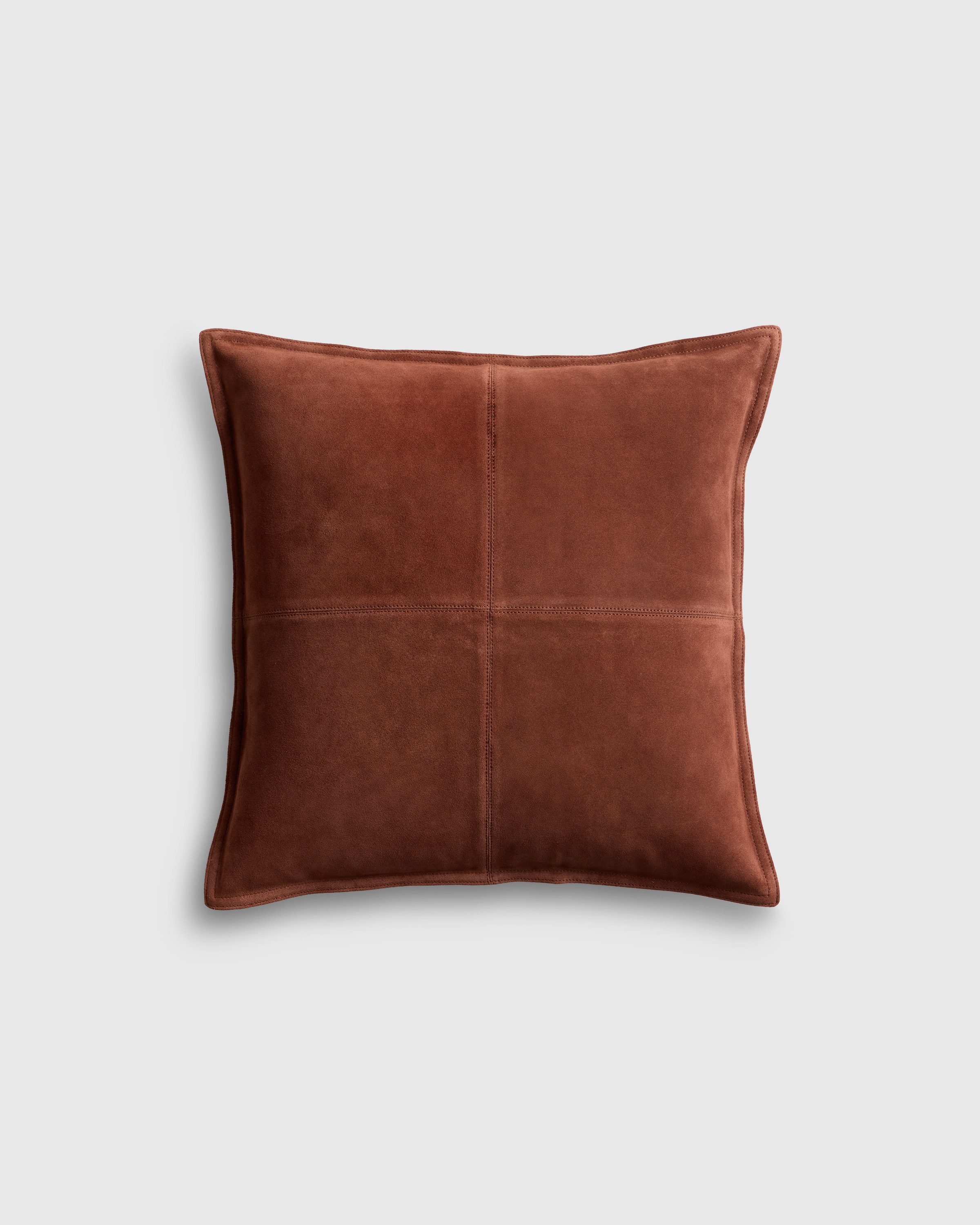 Rust Housse de coussin en suède à panneaux