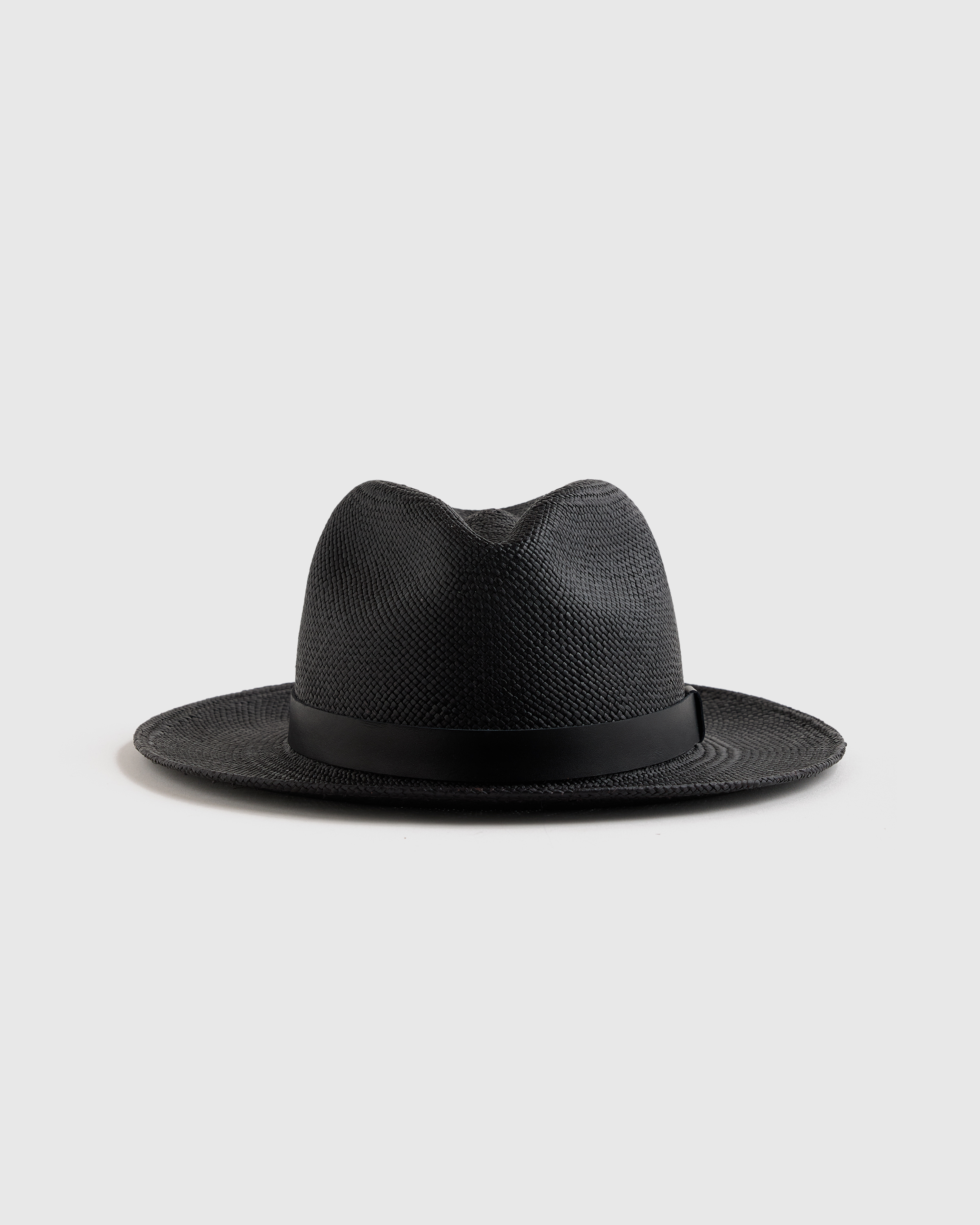 Black Toquilla Straw Panama Hat