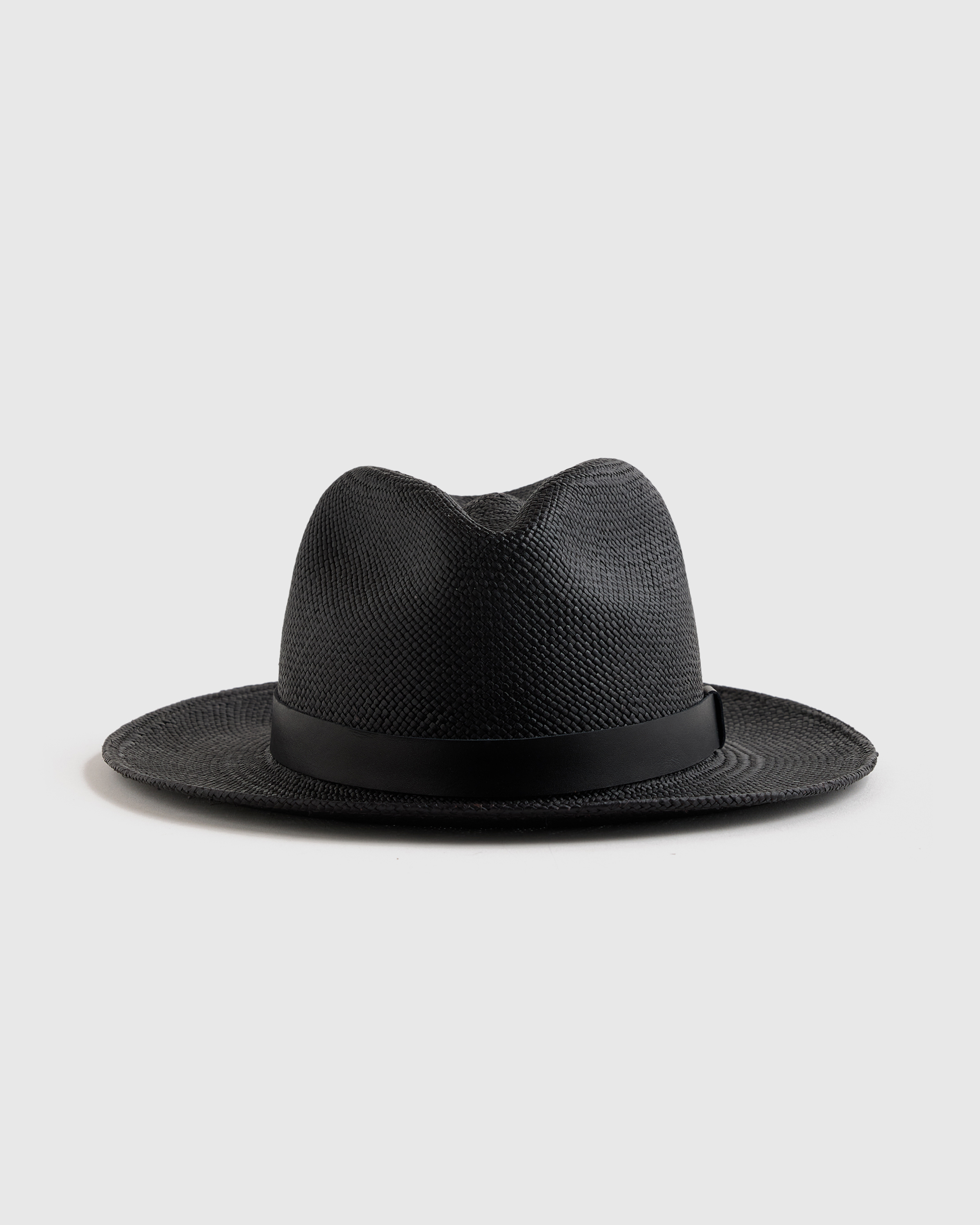 Black Toquilla Straw Panama Hat