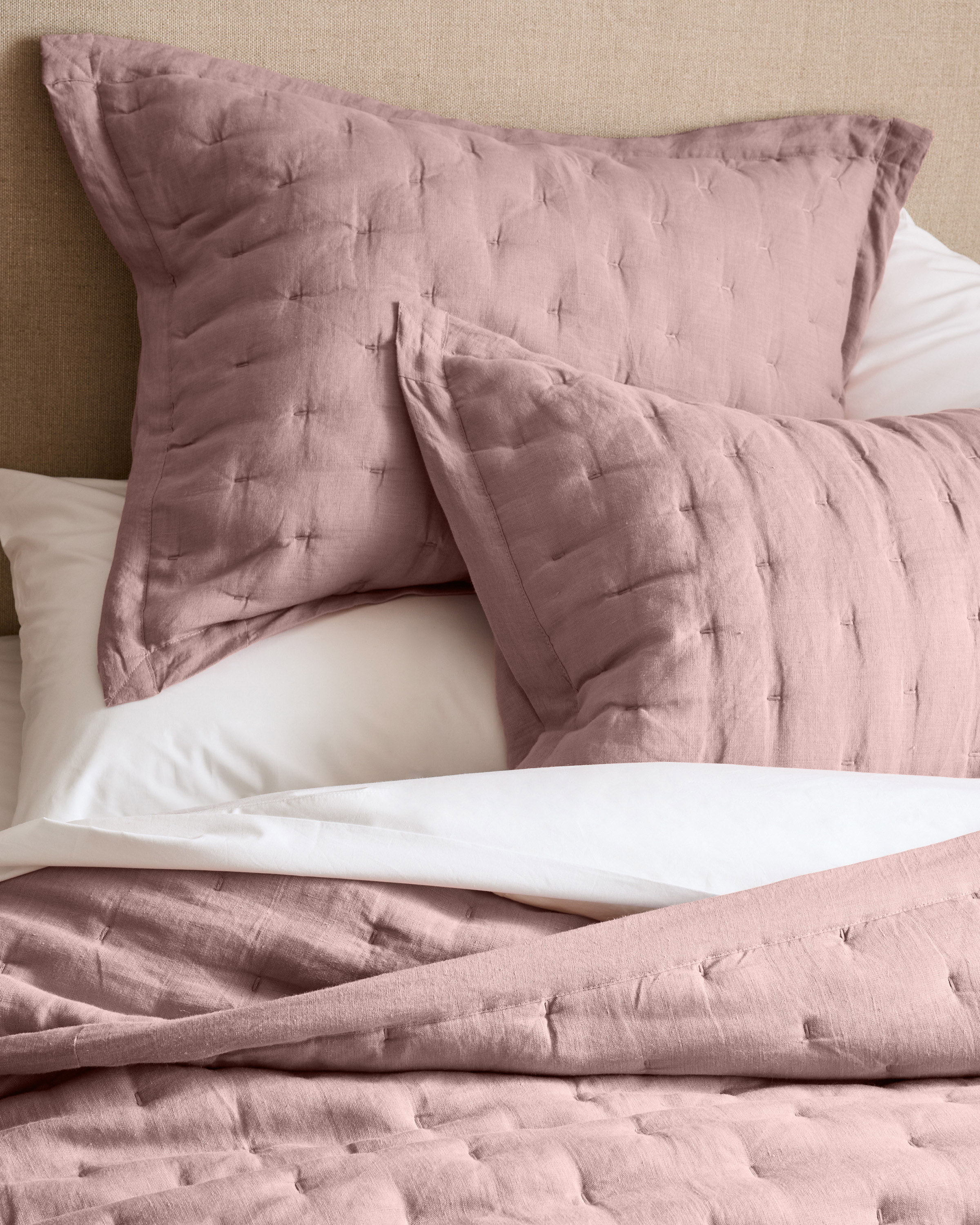 Dusty Mauve European Linen Dream Sham Set