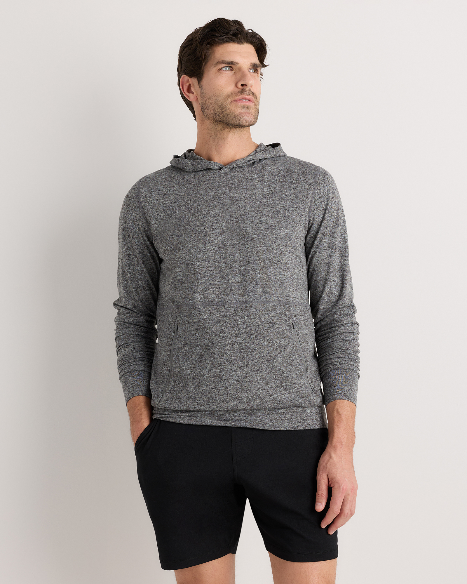 Heather Grey Flowknit Performance Hoodie