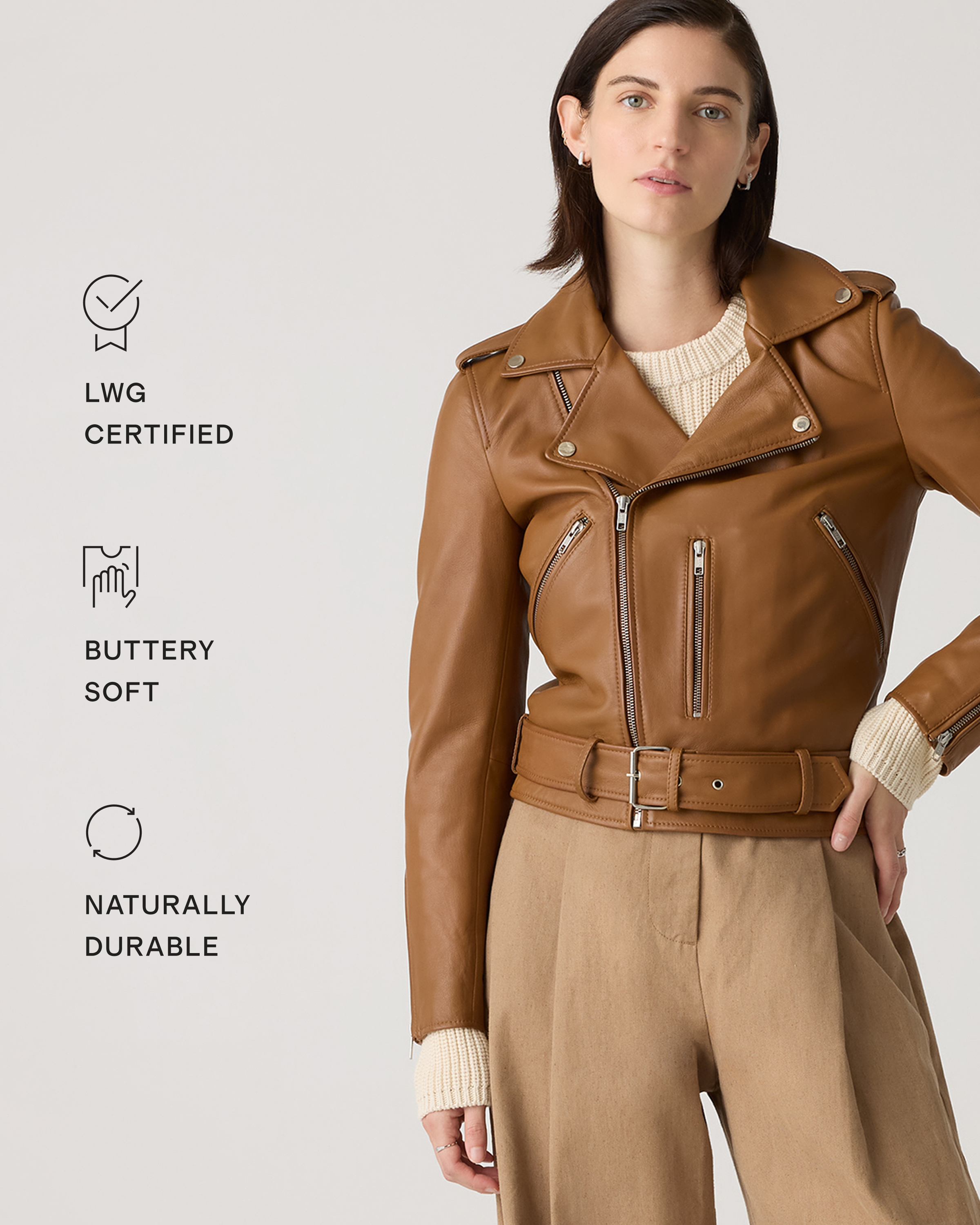 Women's 100% Leather Motorcycle Jacket