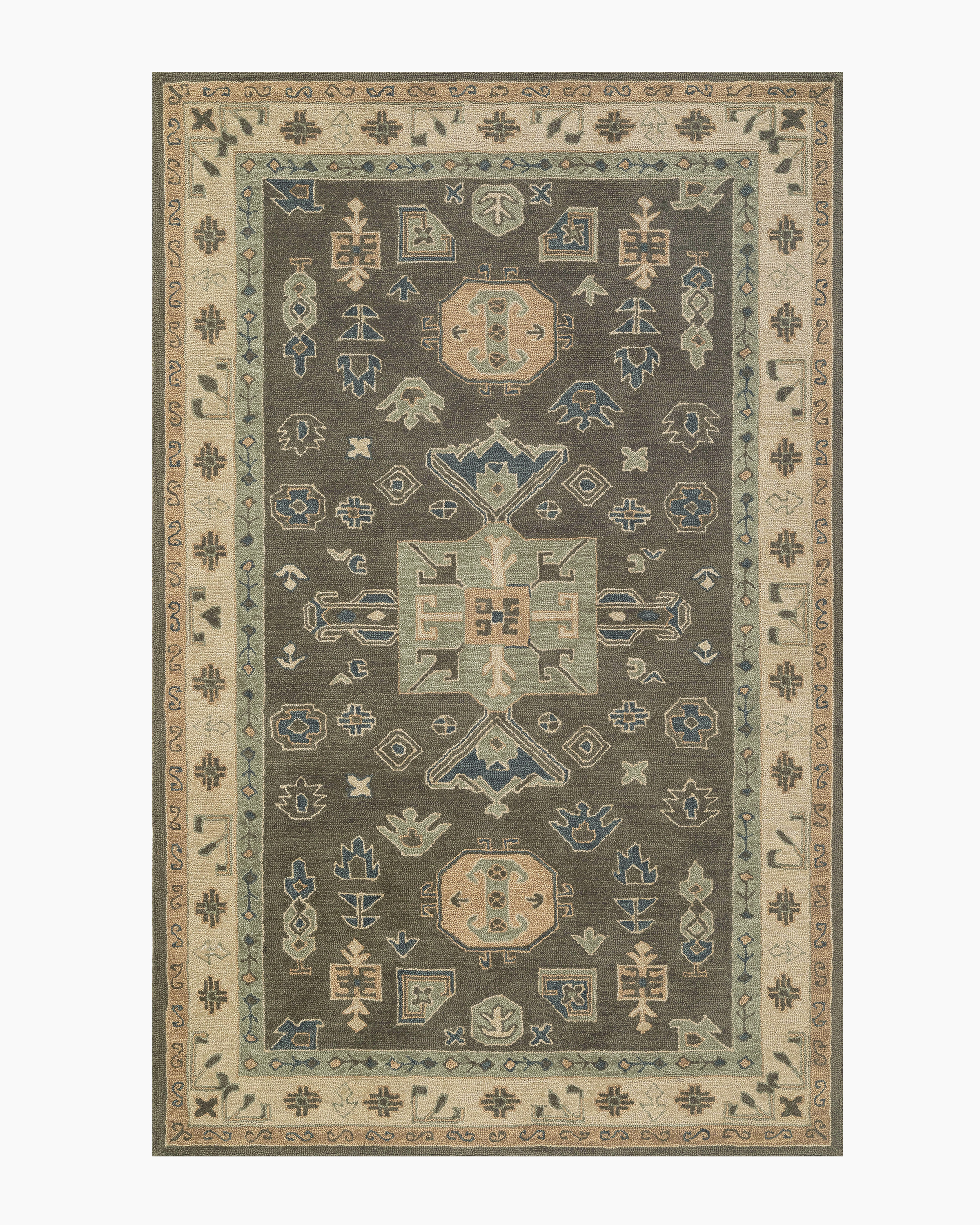 Green Callum Wool Rug