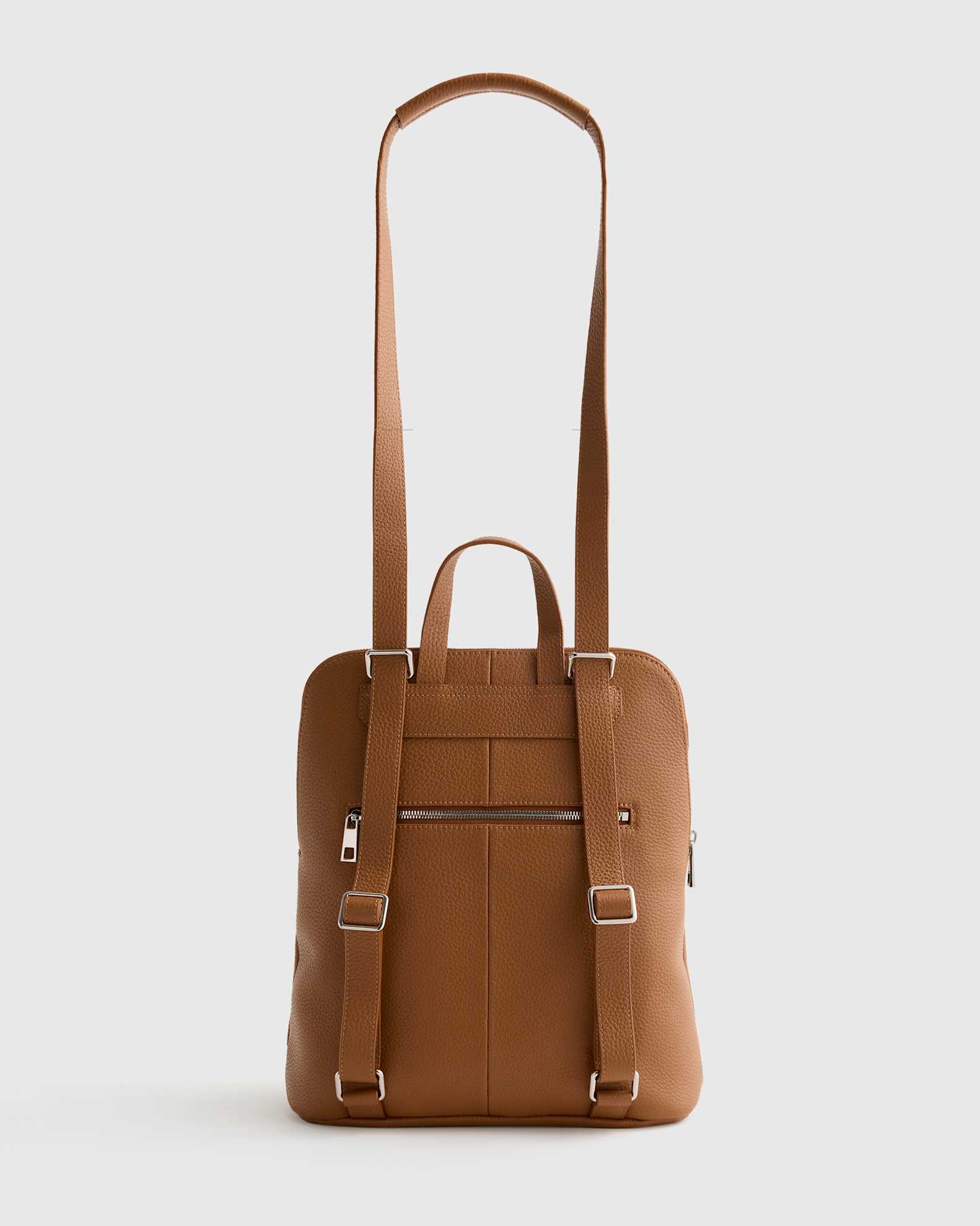 Women's Italian Leather Convertible Backpack in Cognac by Quince Women's Italian Leather Convertible Backpack in Cognac by Quince