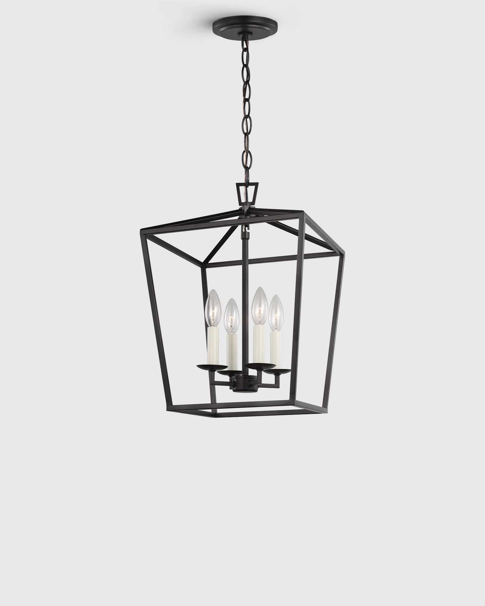 Black Lanterne suspendue classique en acier
