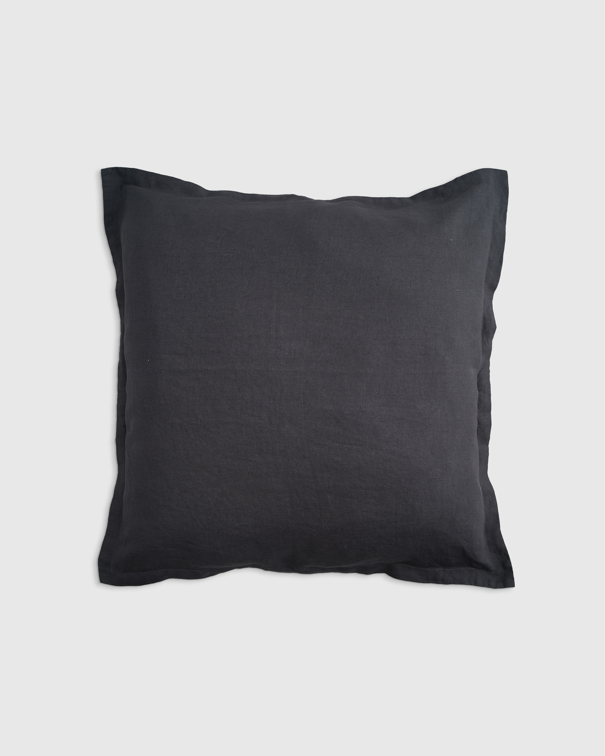 Charcoal European Linen Euro Sham