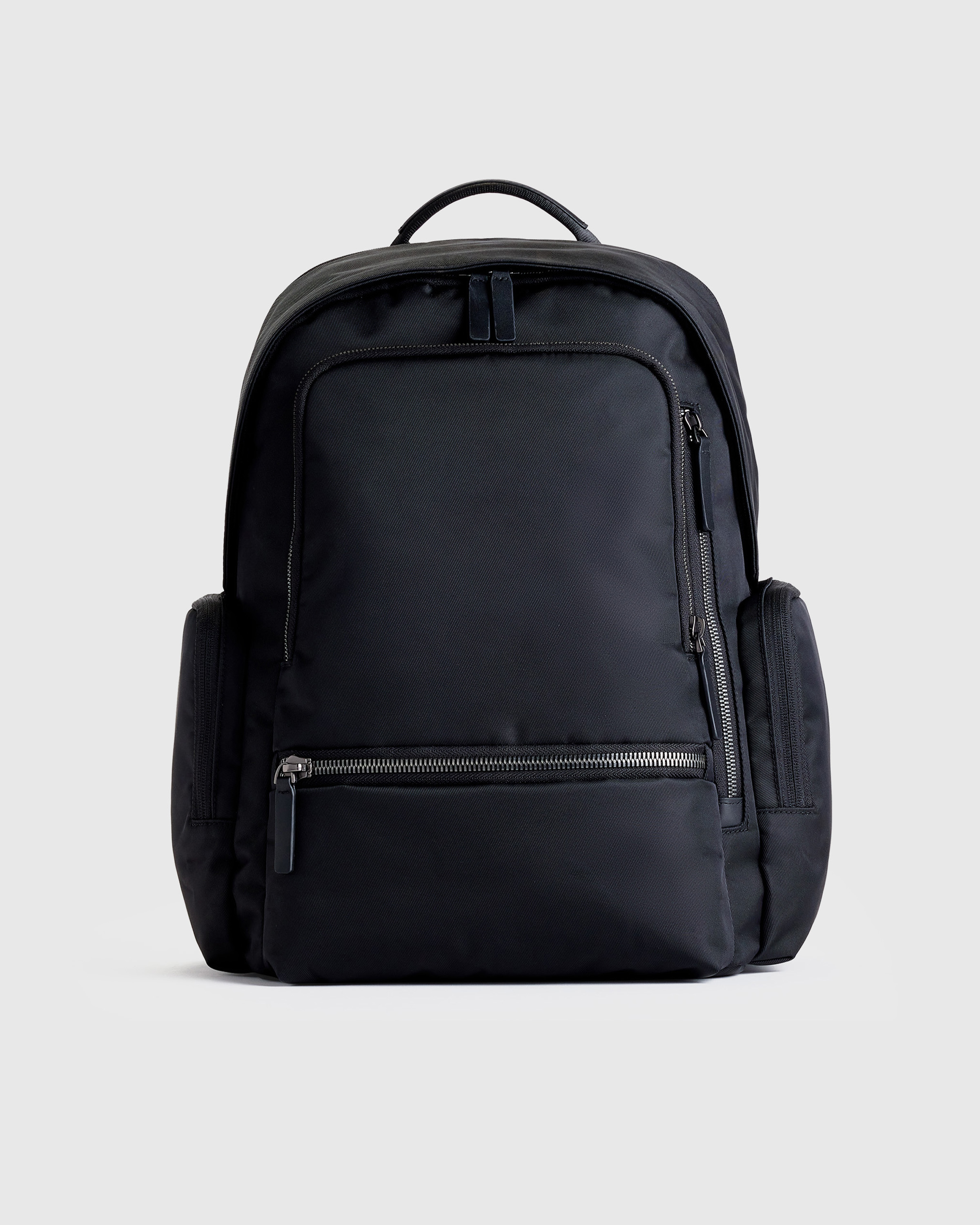 Black Voyage Nylon Commuter Backpack