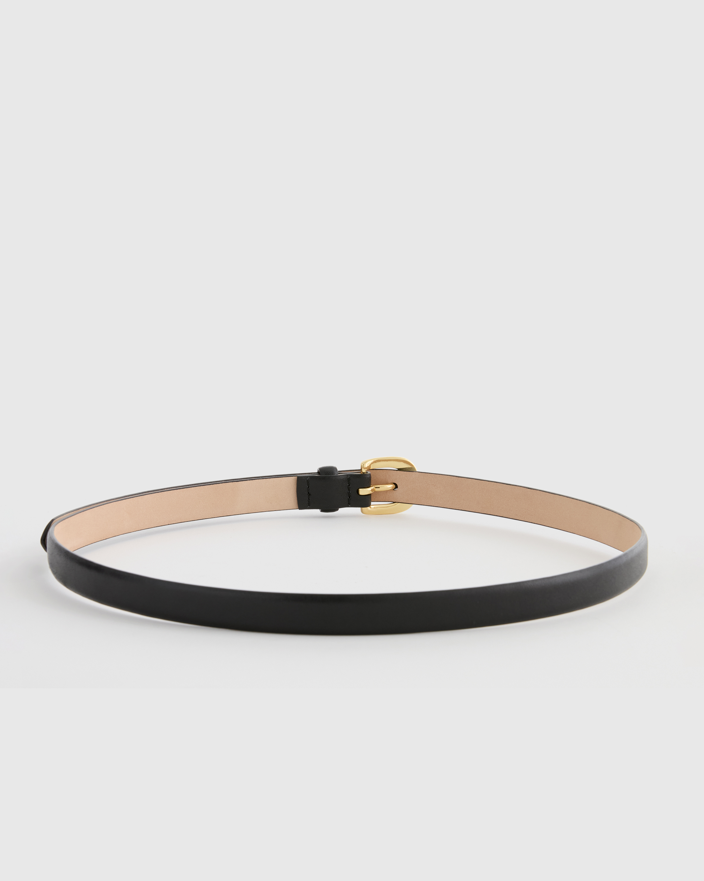 NWT Quince Sofia European Leather Skinny Belt in Bone Sz S Sofia European Leather Skinny Belt main image 4