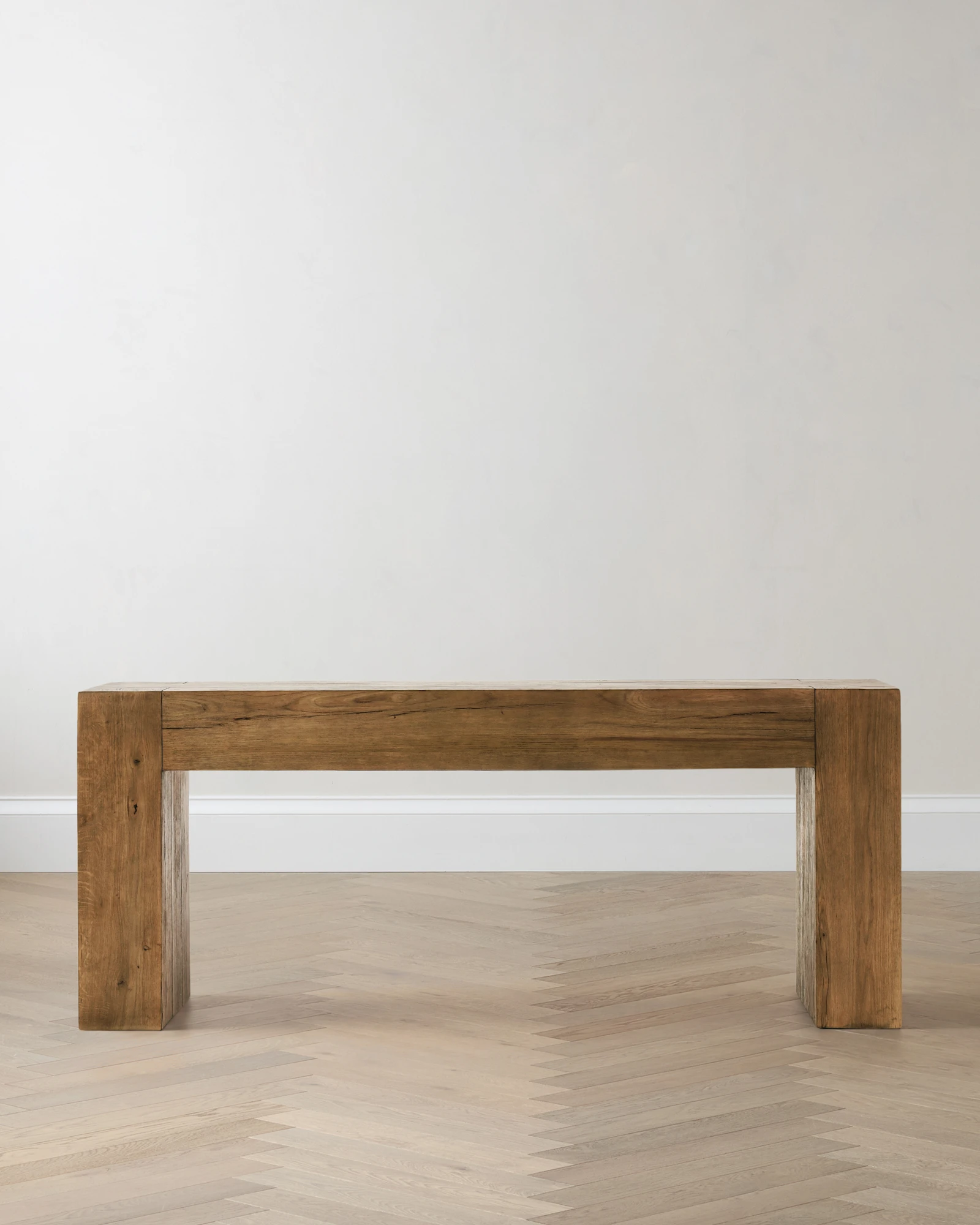 Reclaimed Oak Waterfall Console Table