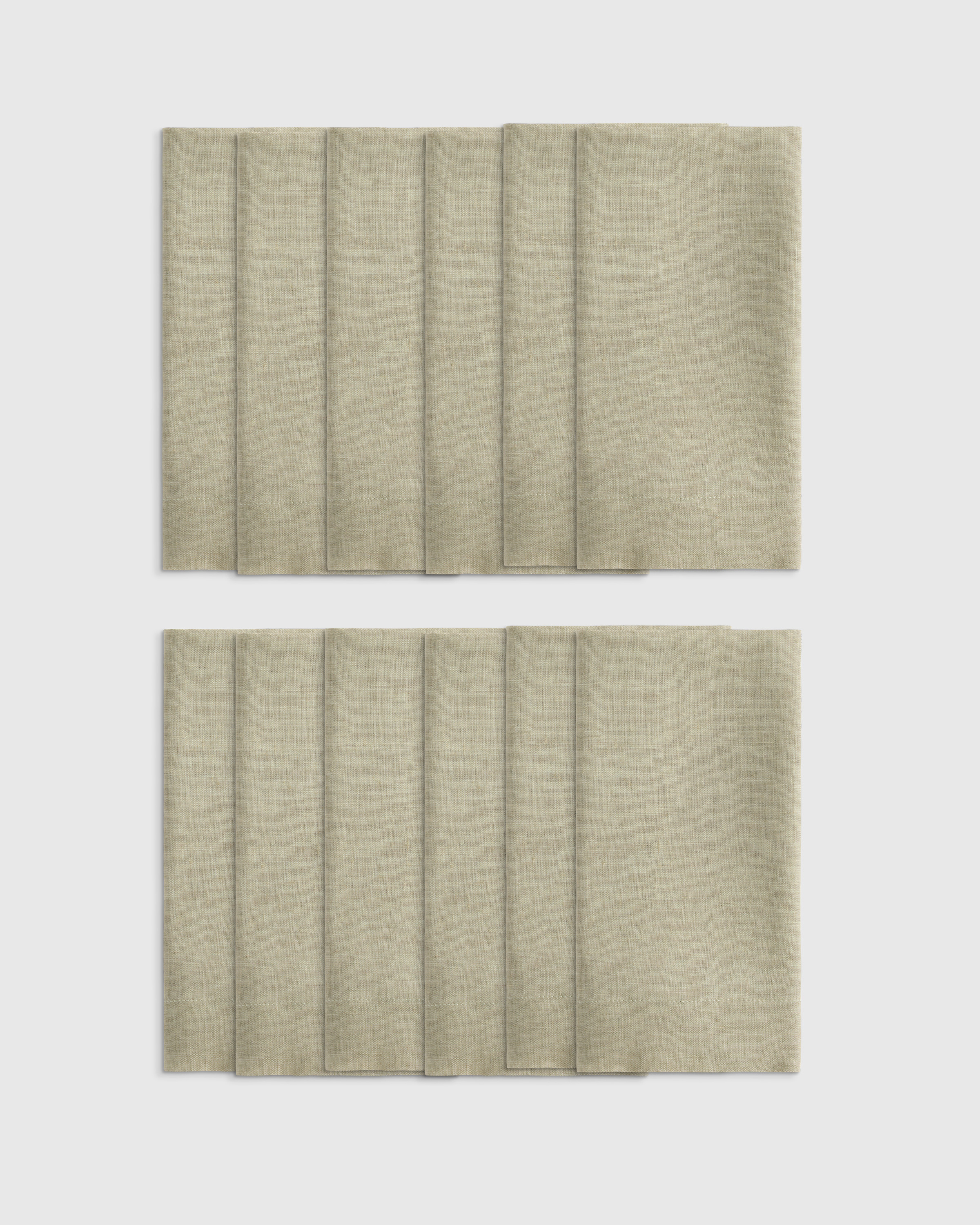 Willowleaf European Linen Wide-Hem Napkins (Set of 12)