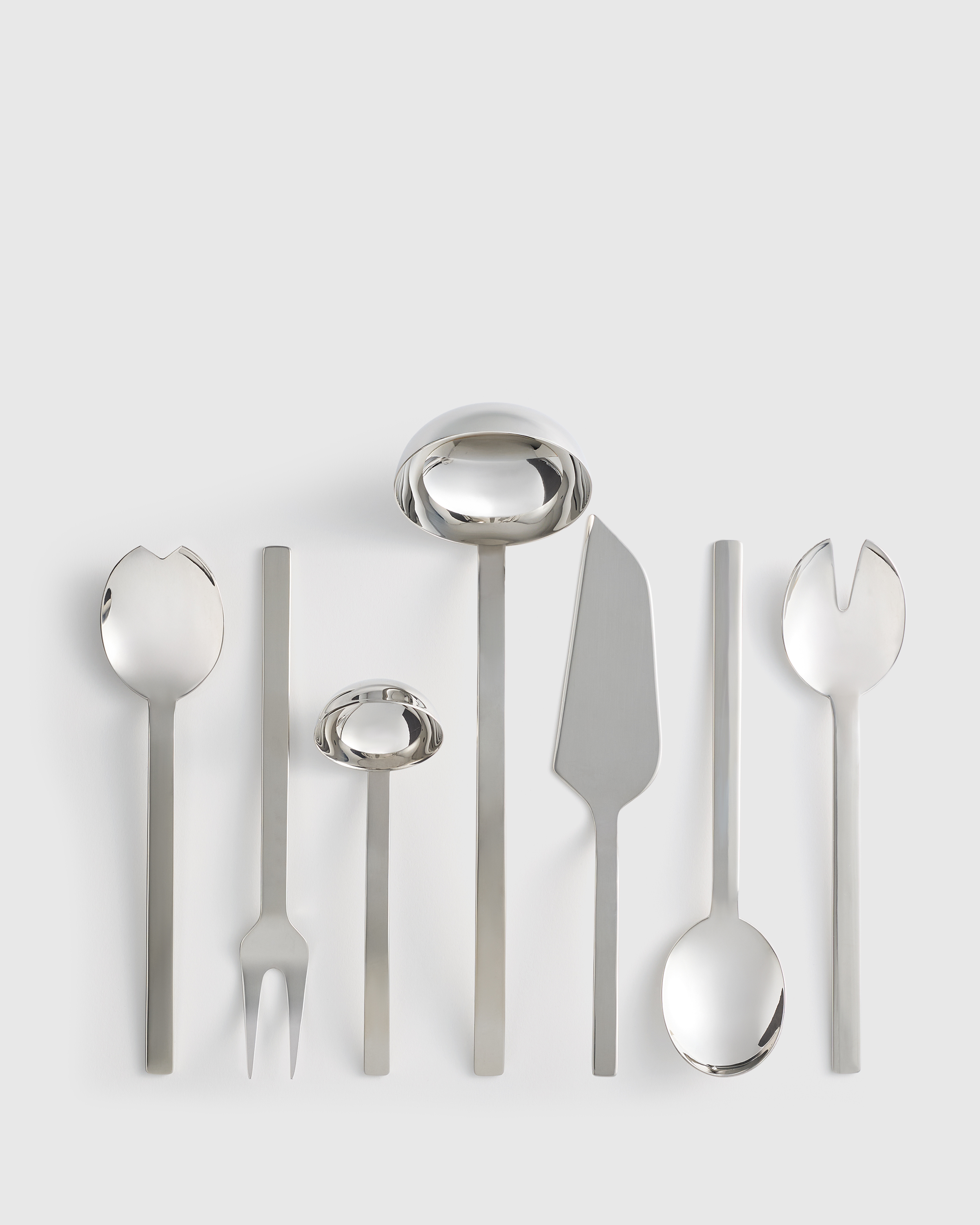 Polished Stainless Steel Stile 7-Pc Serving Utensil Set by Mepra