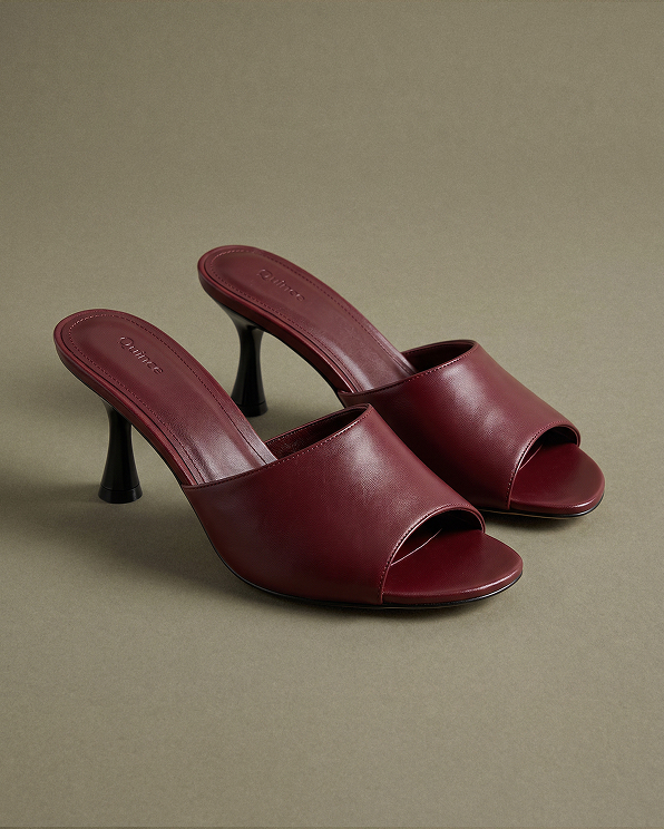 Italian Leather 65mm Stiletto Mule