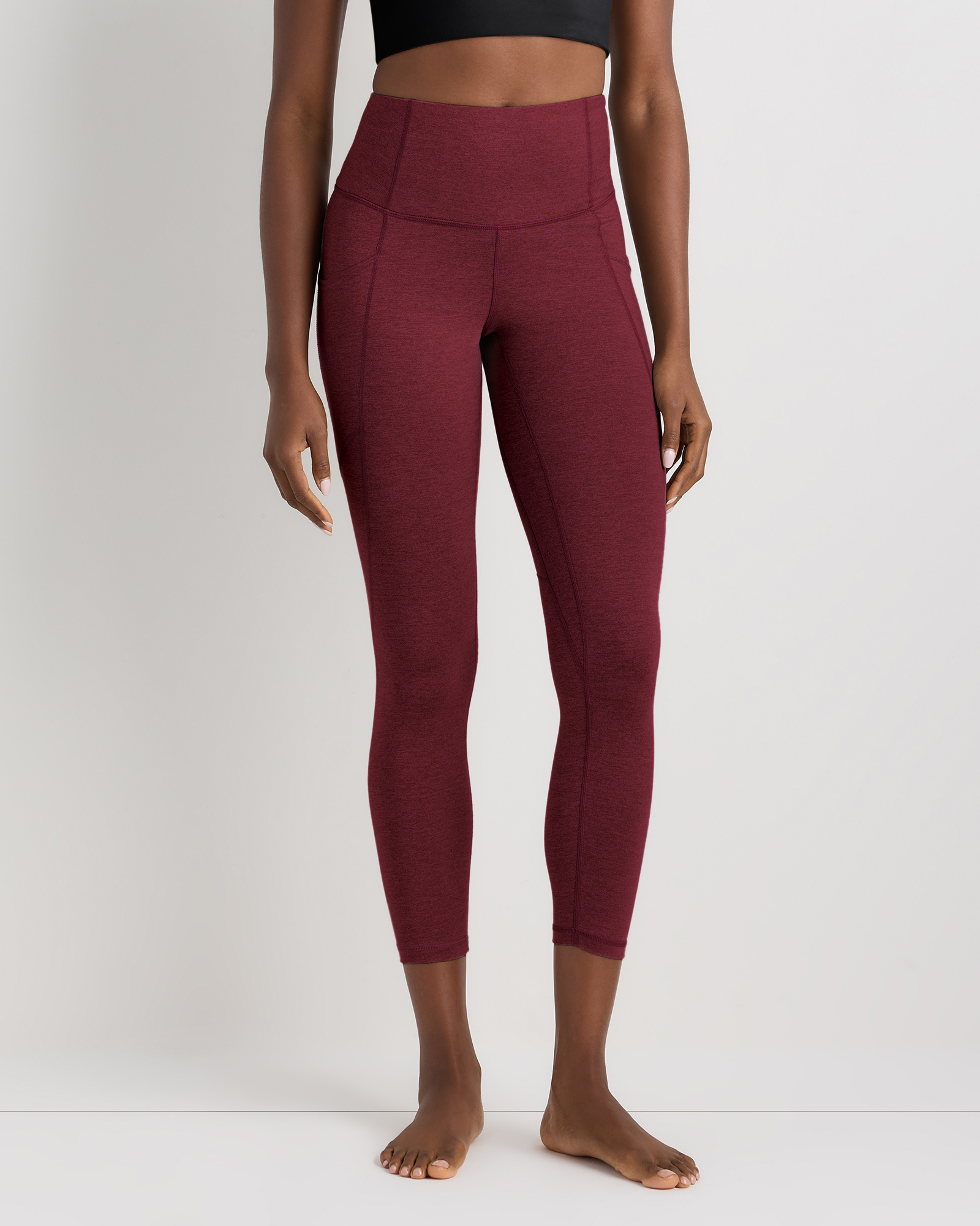 Heather Merlot Ultra-Soft High-Rise Pocket Legging