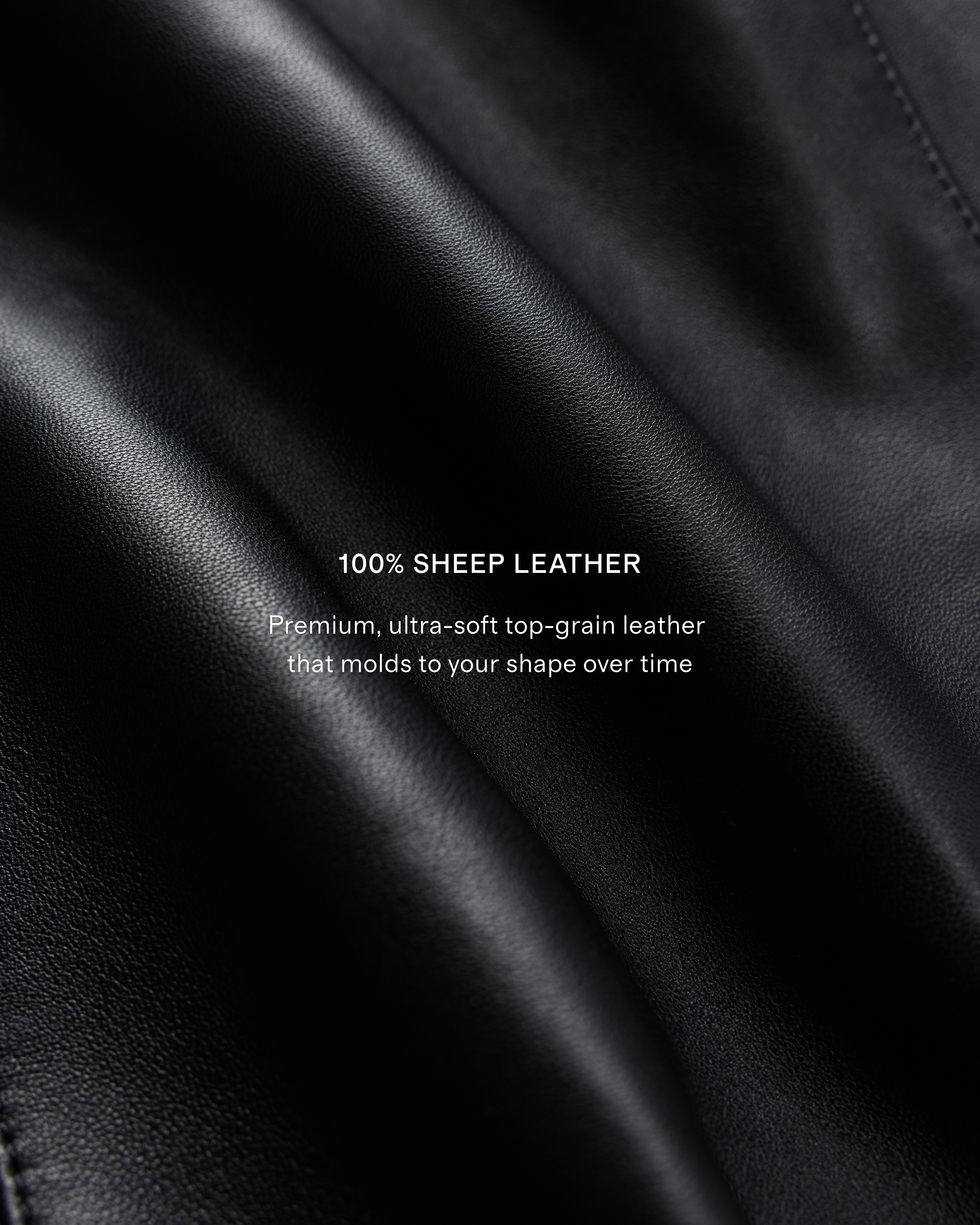 100% Leather Stand-Collar Jacket