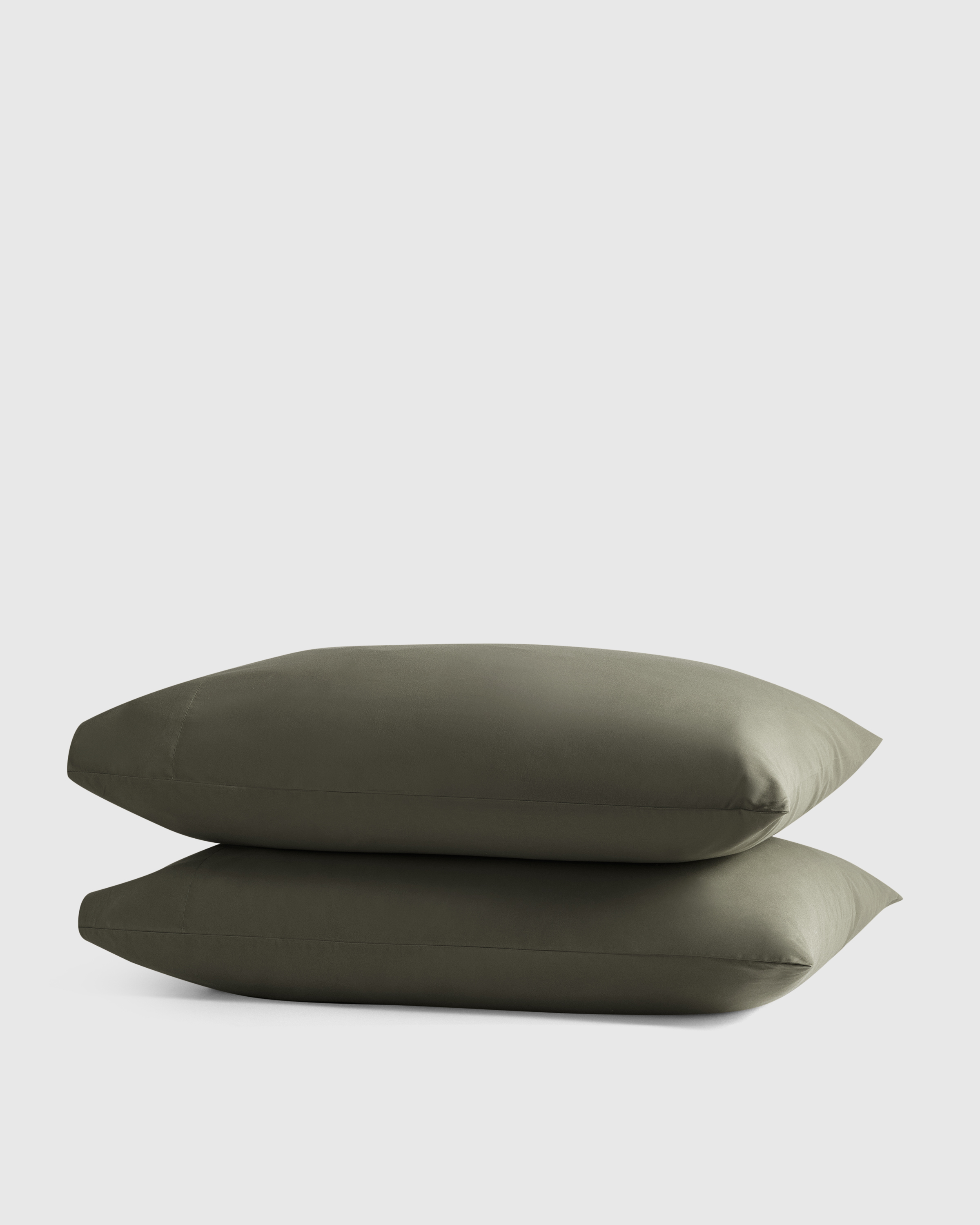 Dusty Olive Classic Organic Percale Pillowcase Set