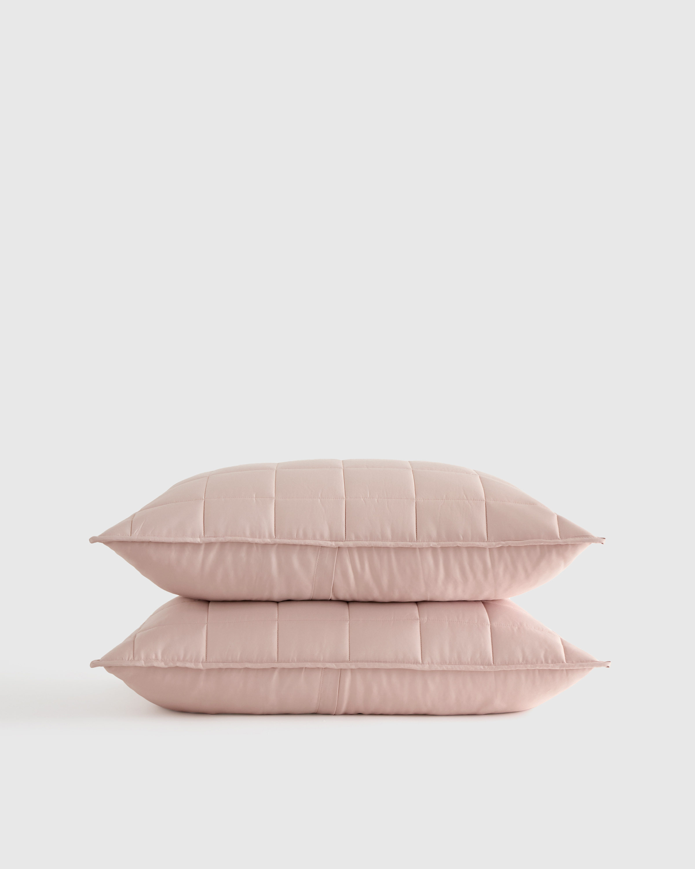 Soft Blush Bamboo Box Quilted Sham Set