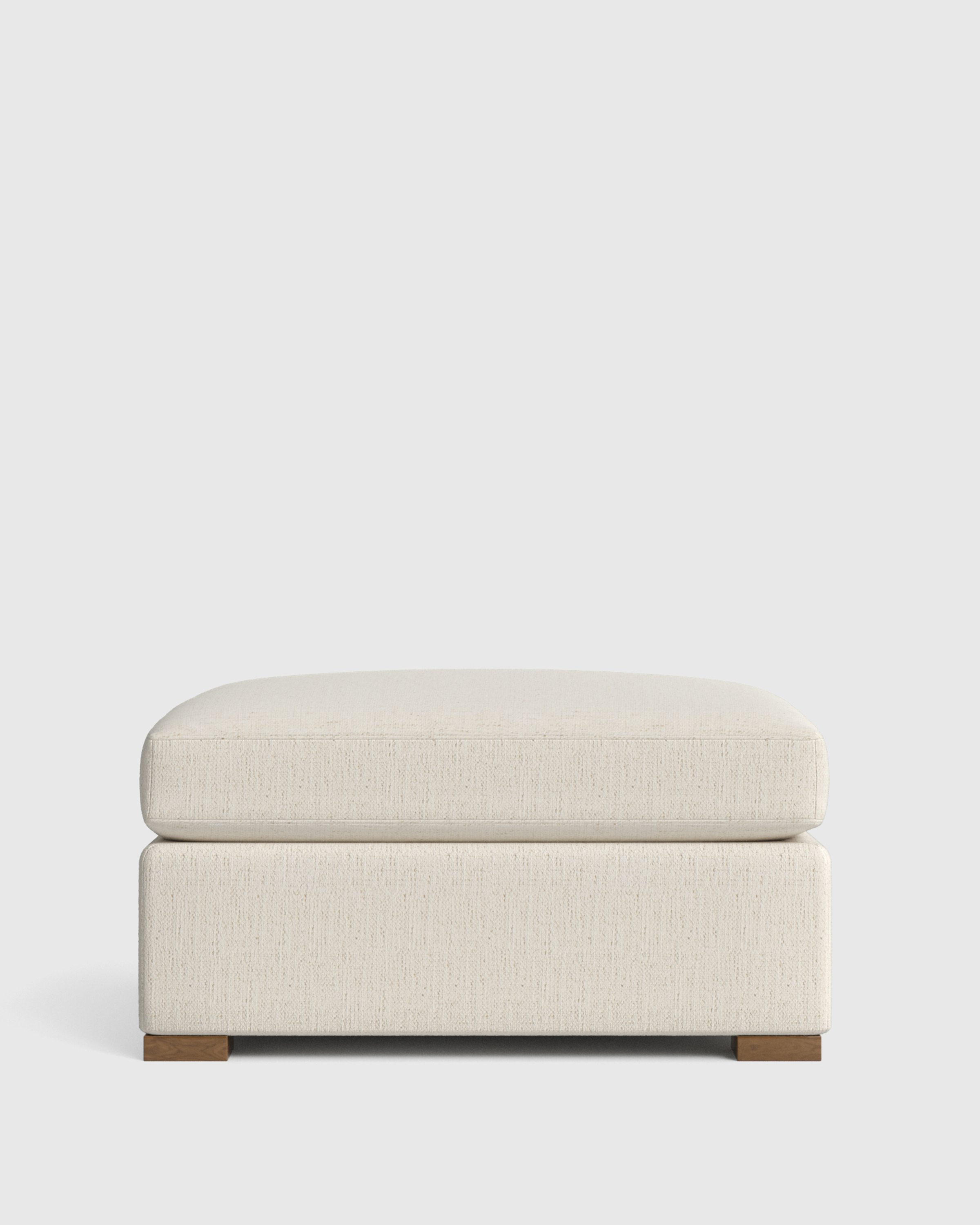 Hollis Slope Arm Ottoman in Performance Chenille Linen Blend - thumbnail 4