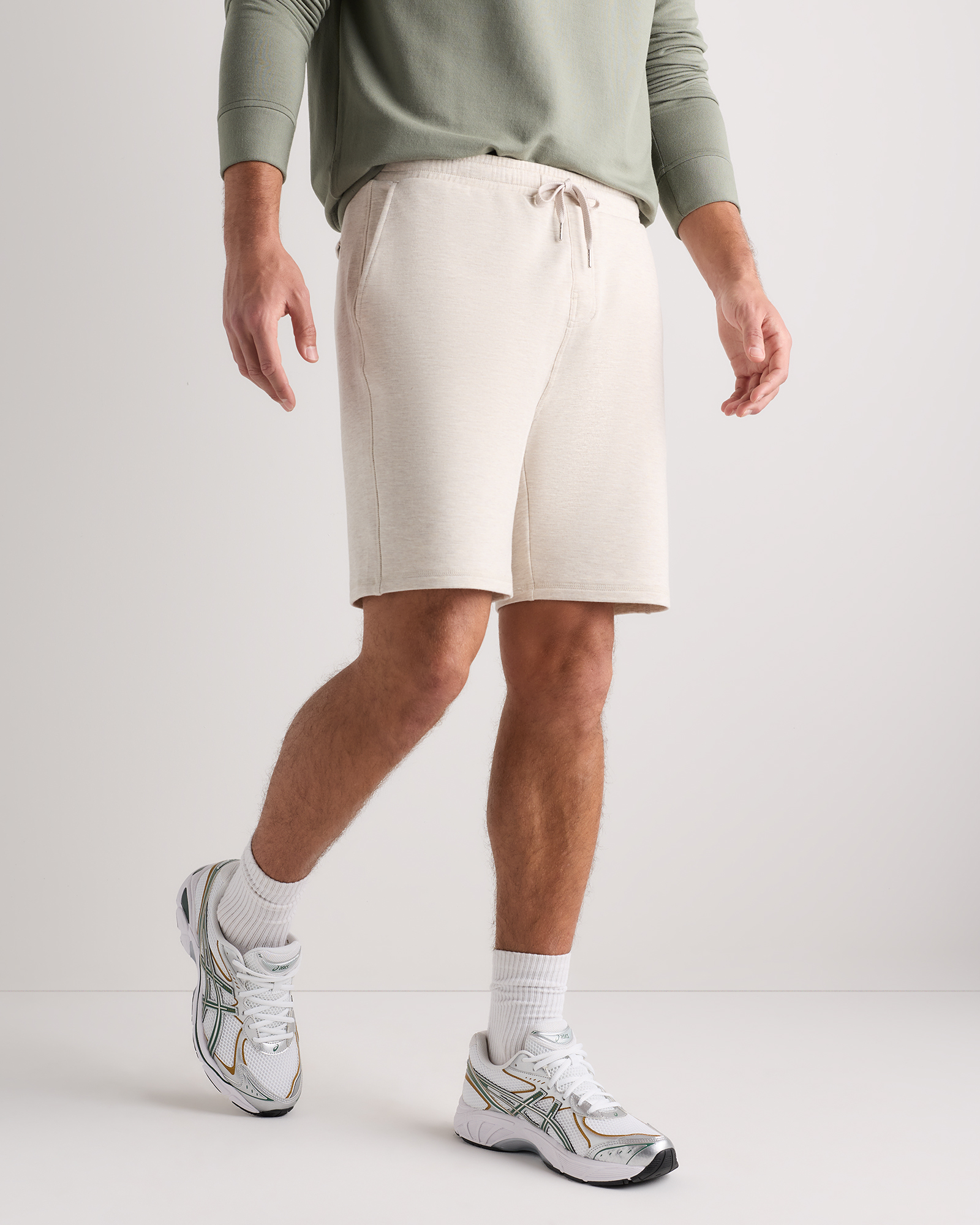 Heather Oatmeal Supersoft Fleece 7.5" Sweatshorts