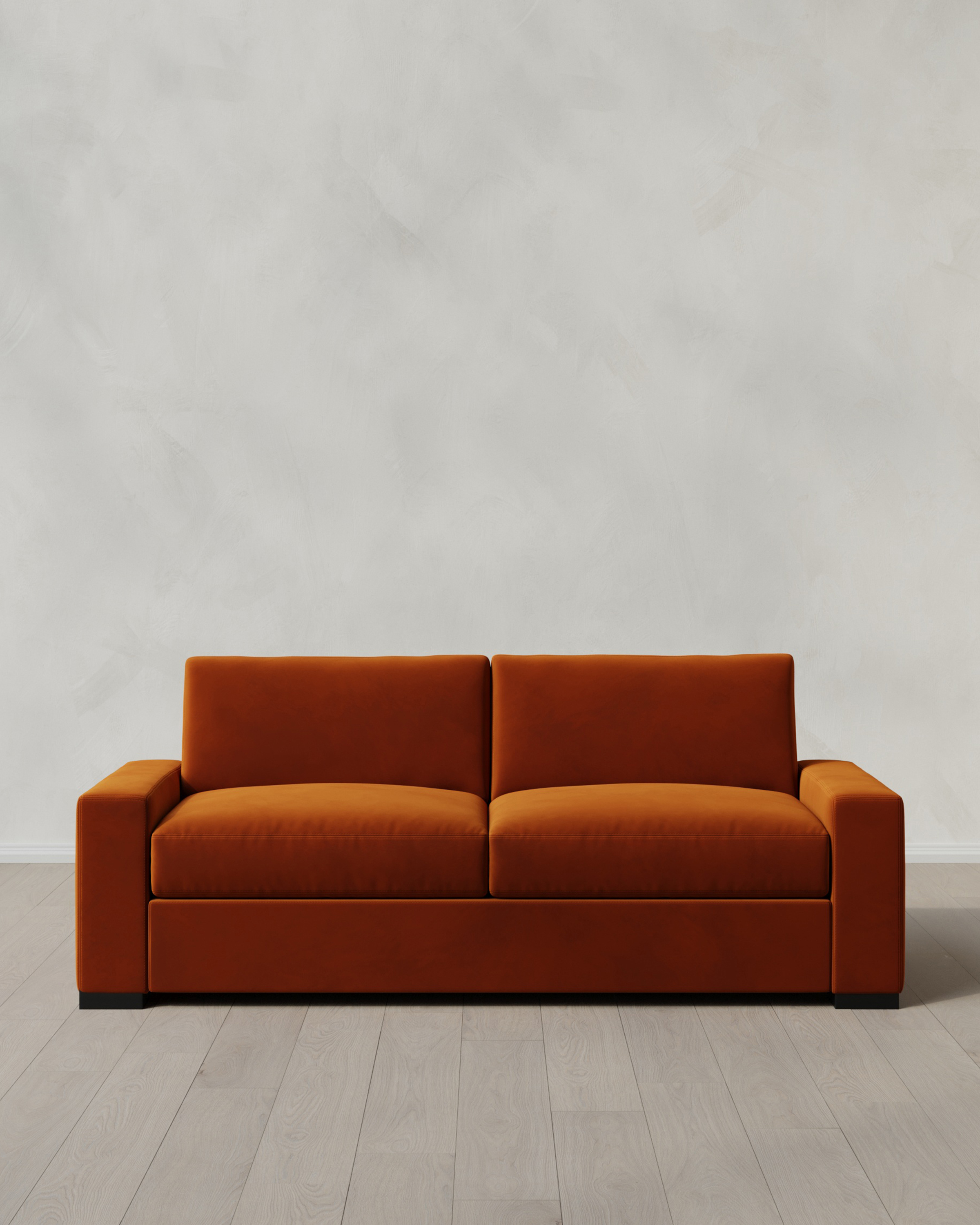 Rust Stillman Sofa in Performance Velvet