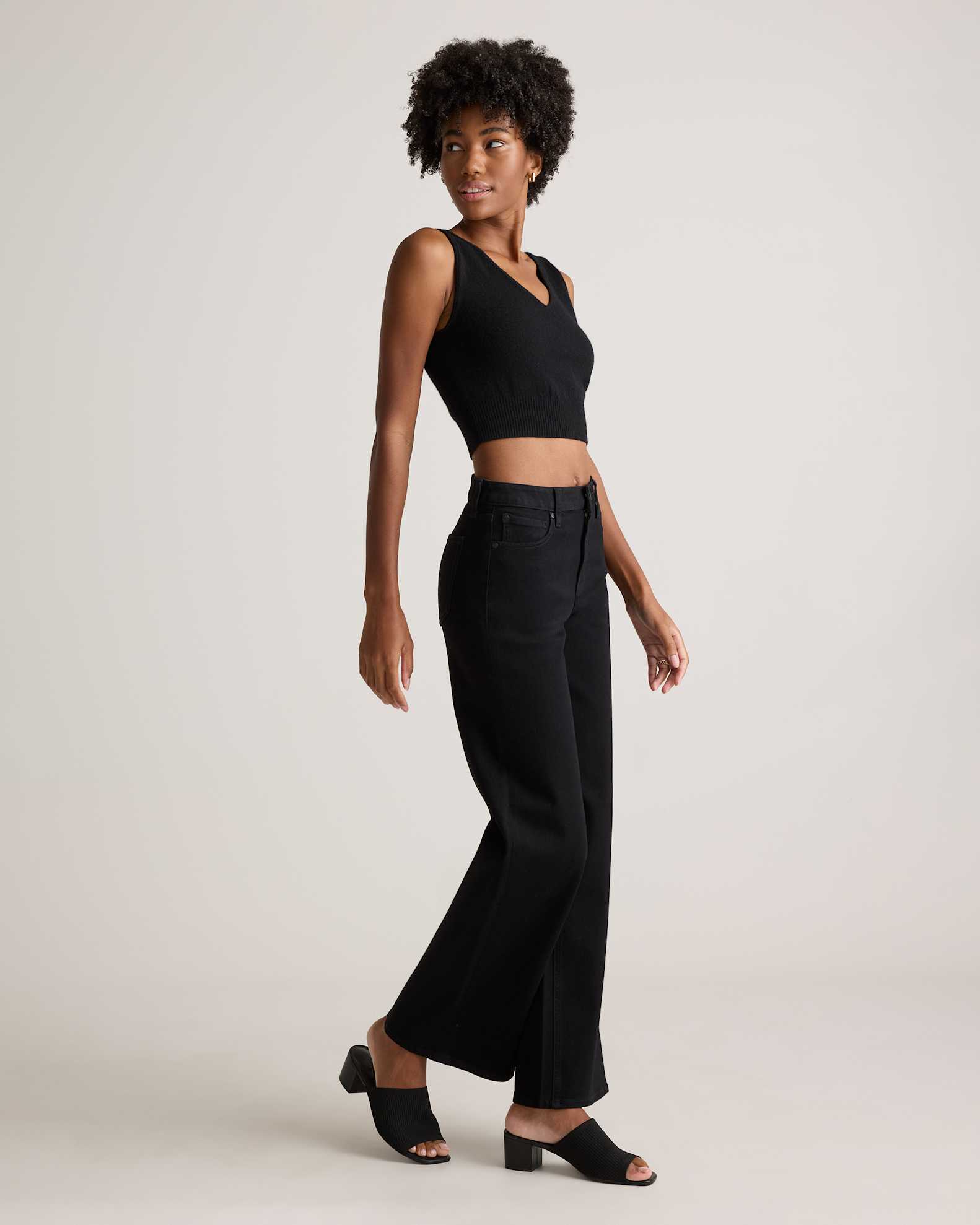 Leg Pants Wide Leg Crop Black Jeans Bella Stretch Wide Leg Jeans