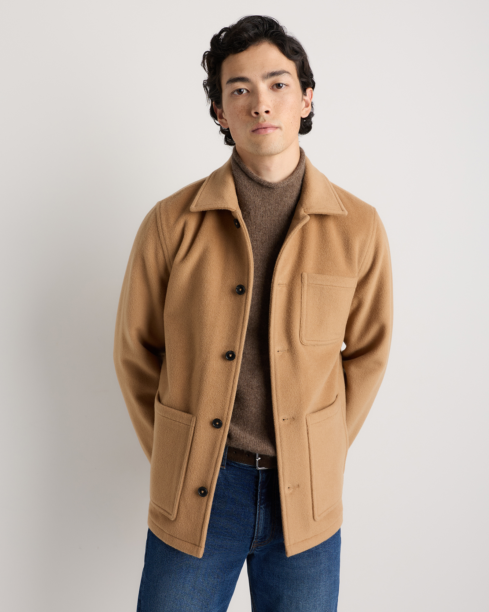 Caramel Wool Cashmere Chore Jacket