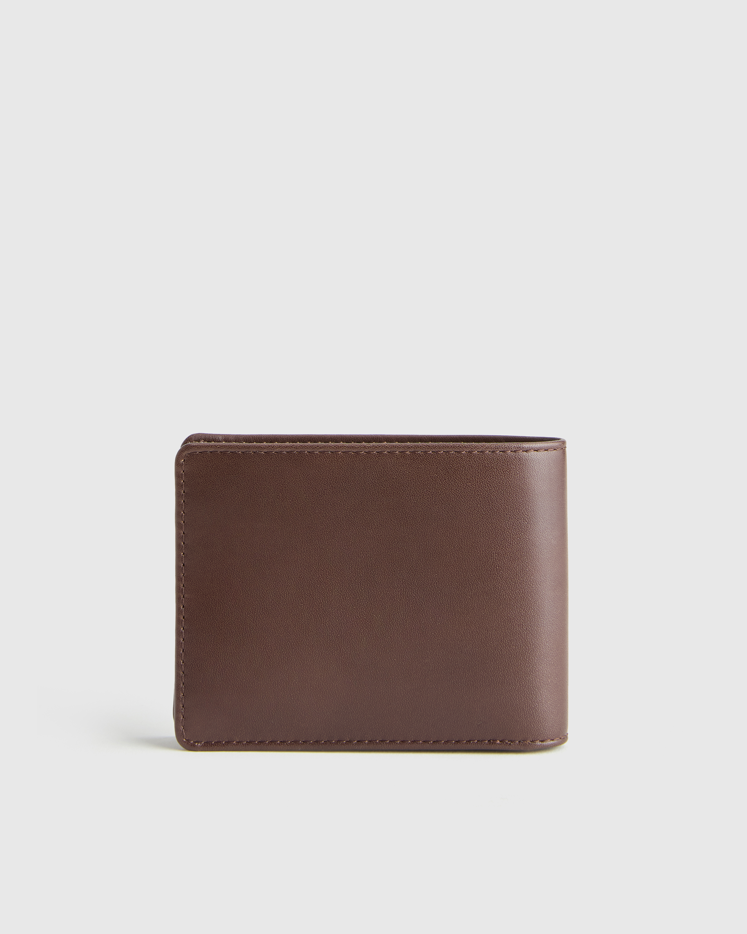 Dark Brown Italian Leather Bifold Wallet